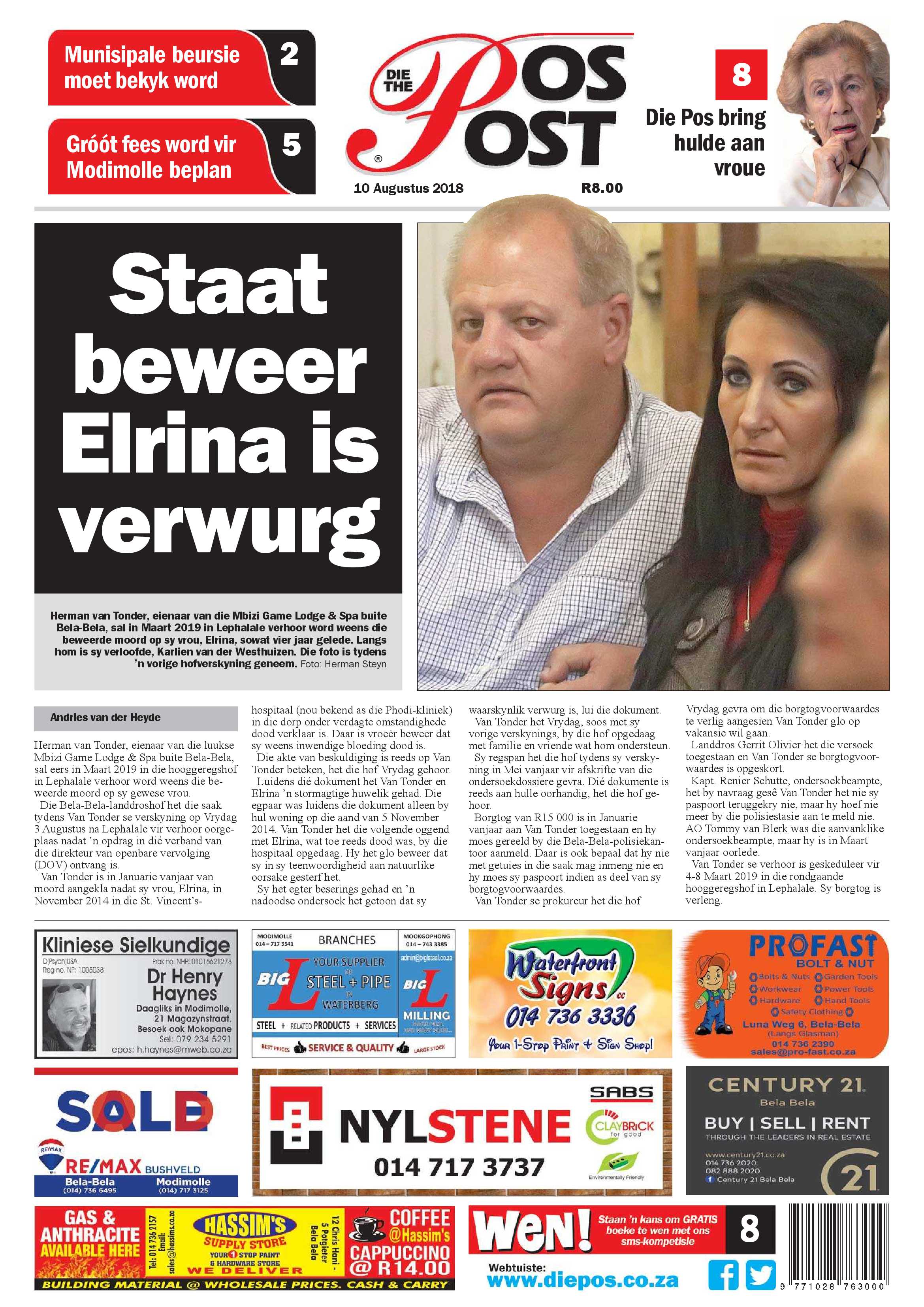 Die Pos 10 August 2018 page 1