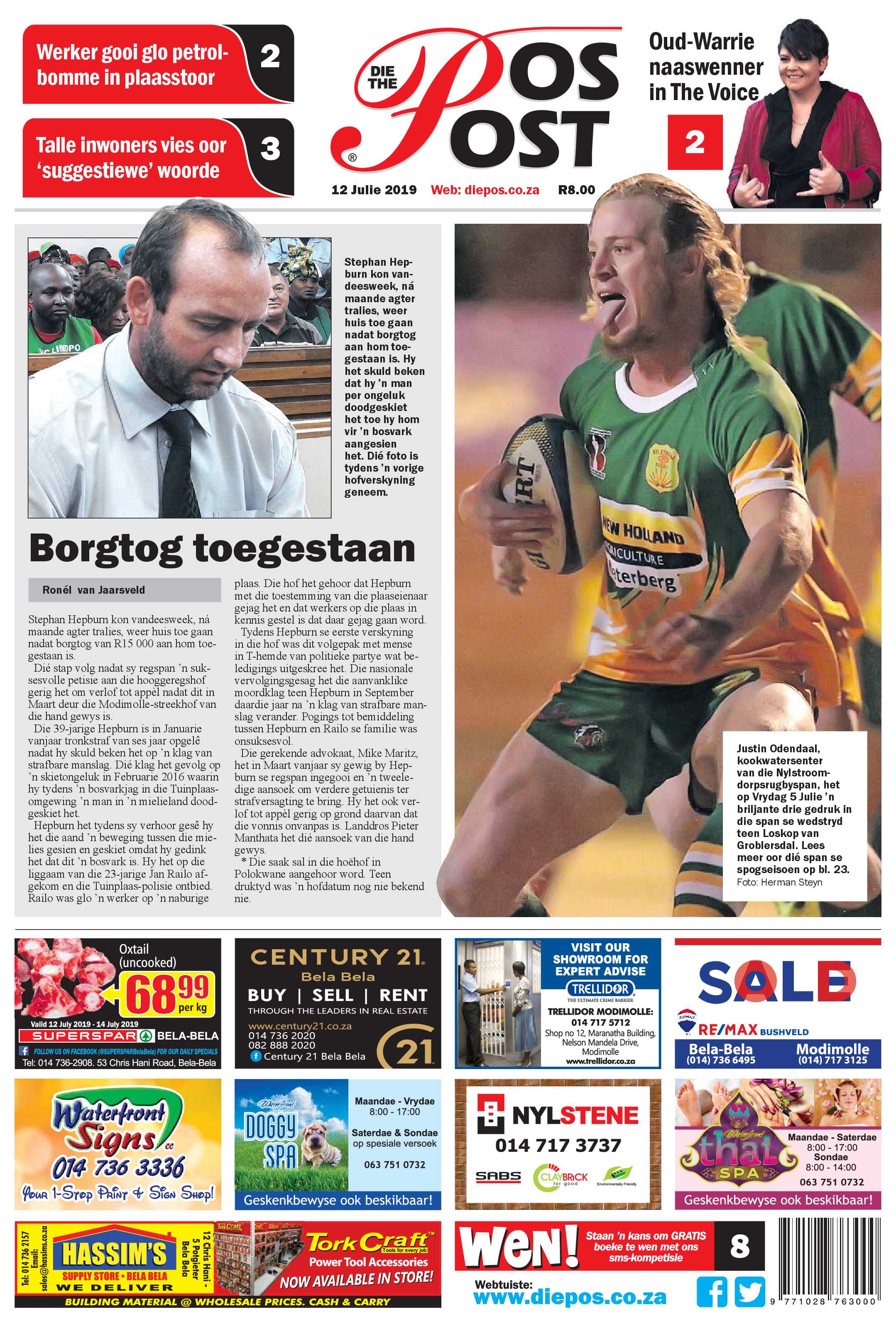 Die Pos 12 July 2019 page 1