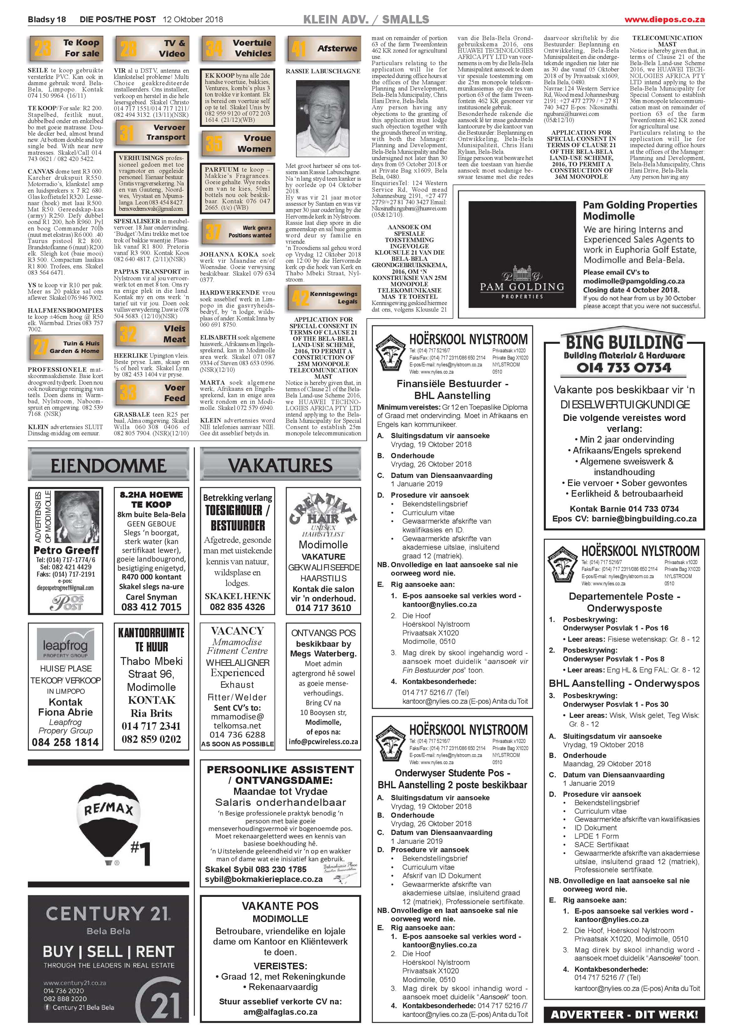 Die Pos 12 October 2018 page 18
