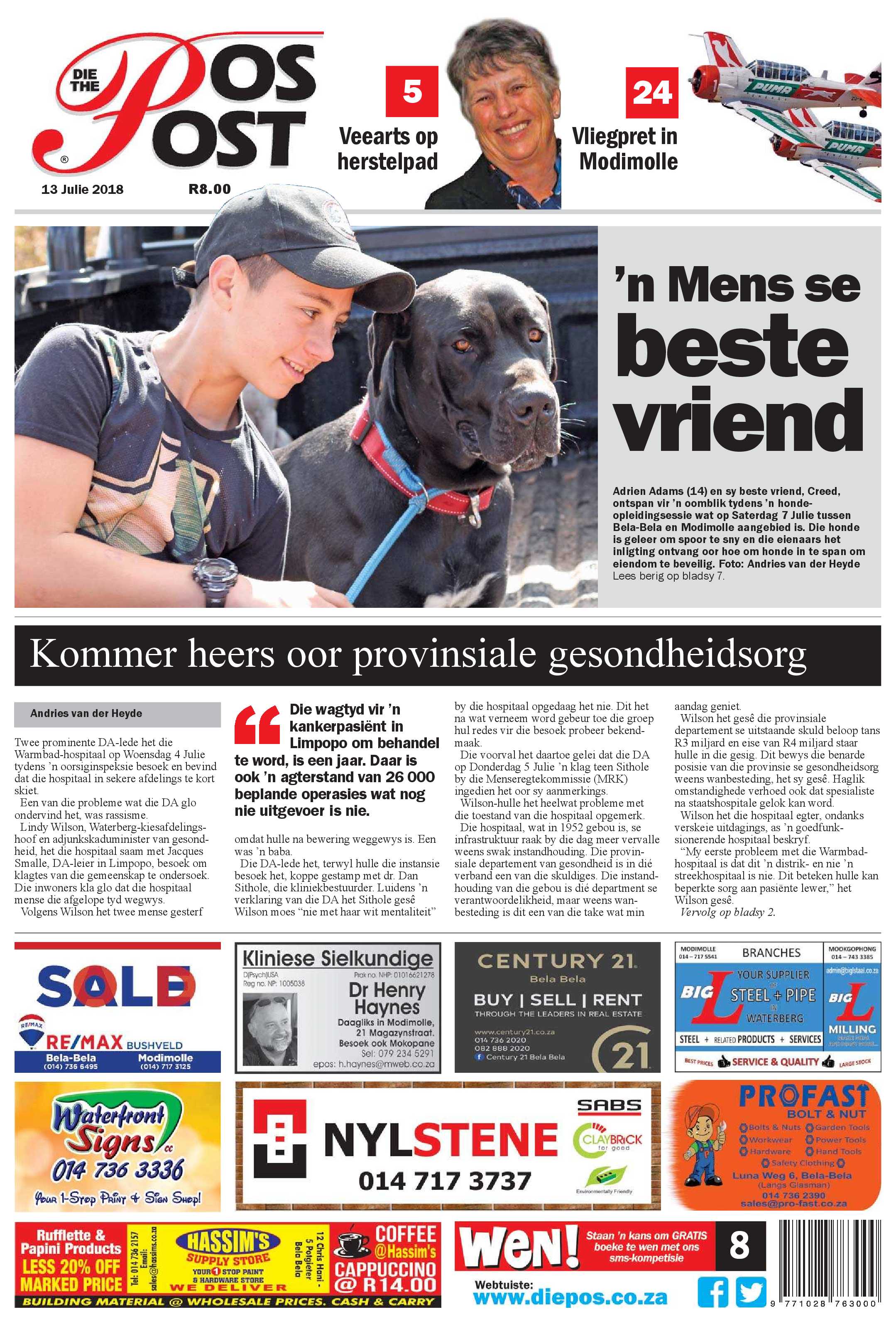 Die Pos 13 July 2018 page 1
