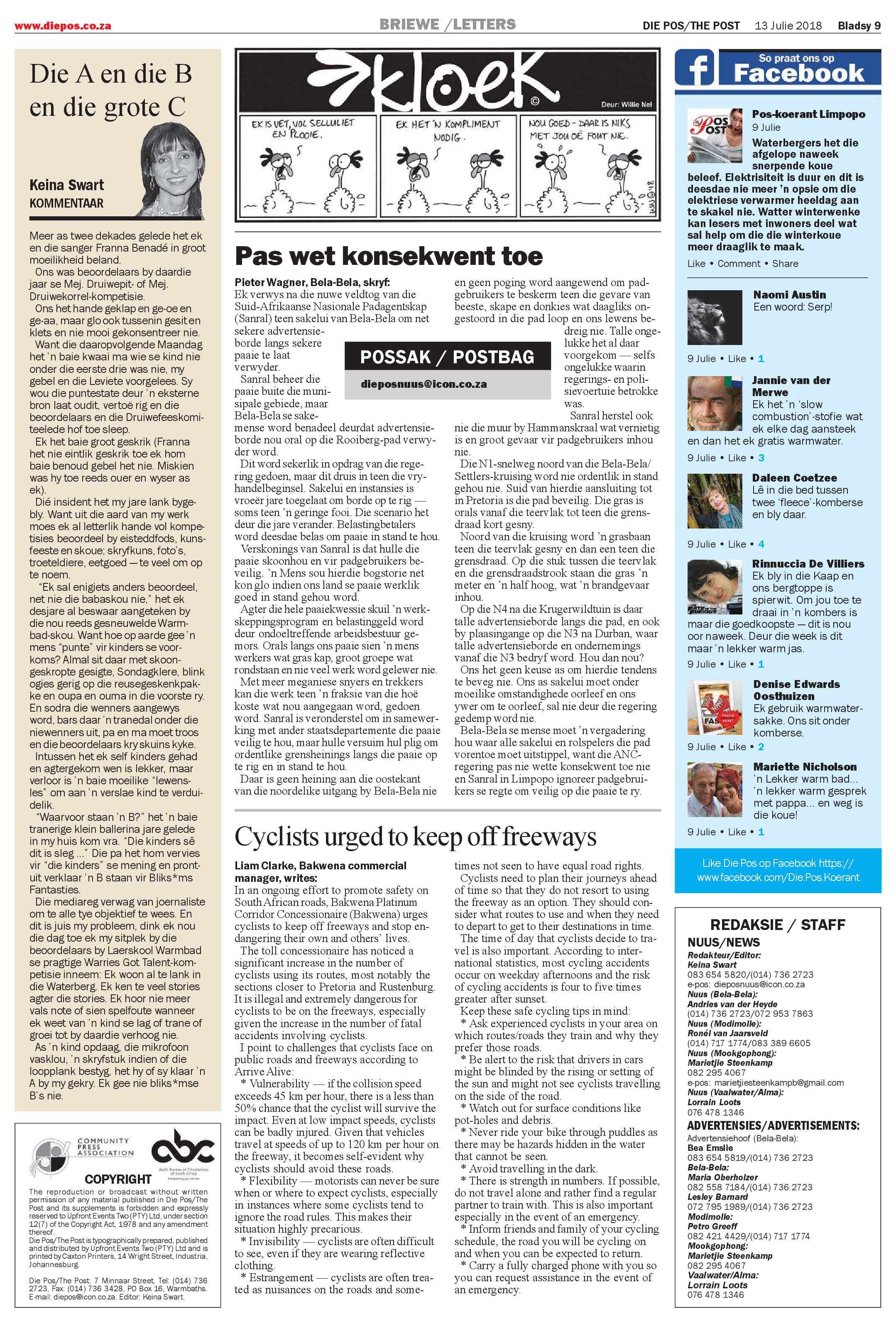 Die Pos 13 July 2018 page 9