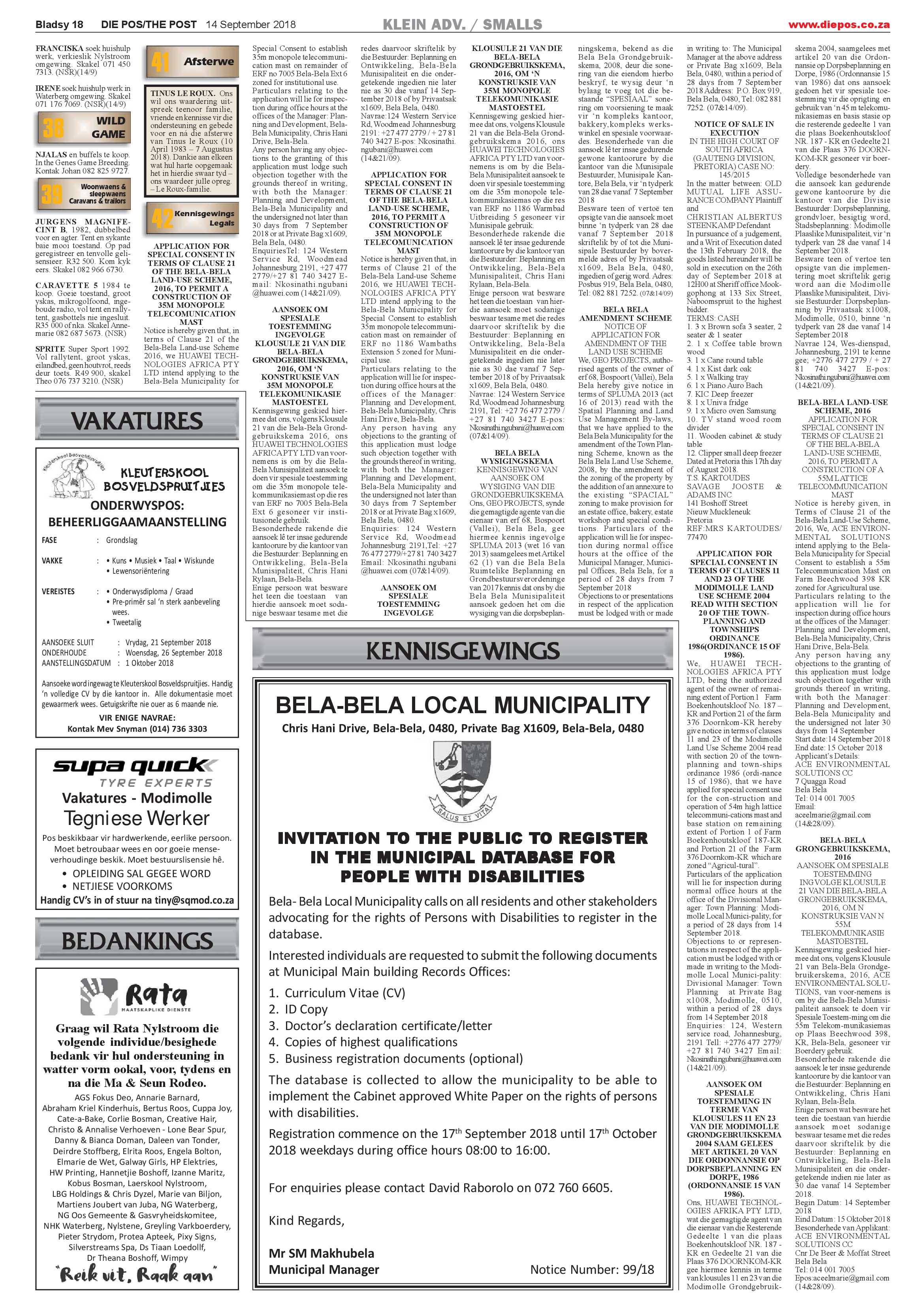 Die Pos 14 September 2018 page 18