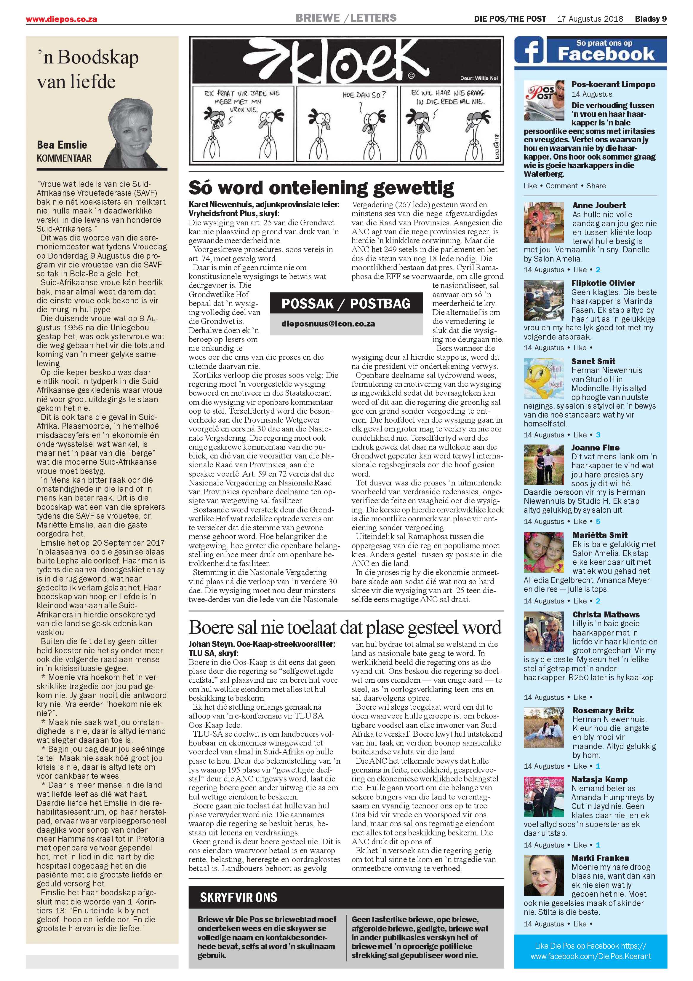 Die Pos 17 August 2018 page 9