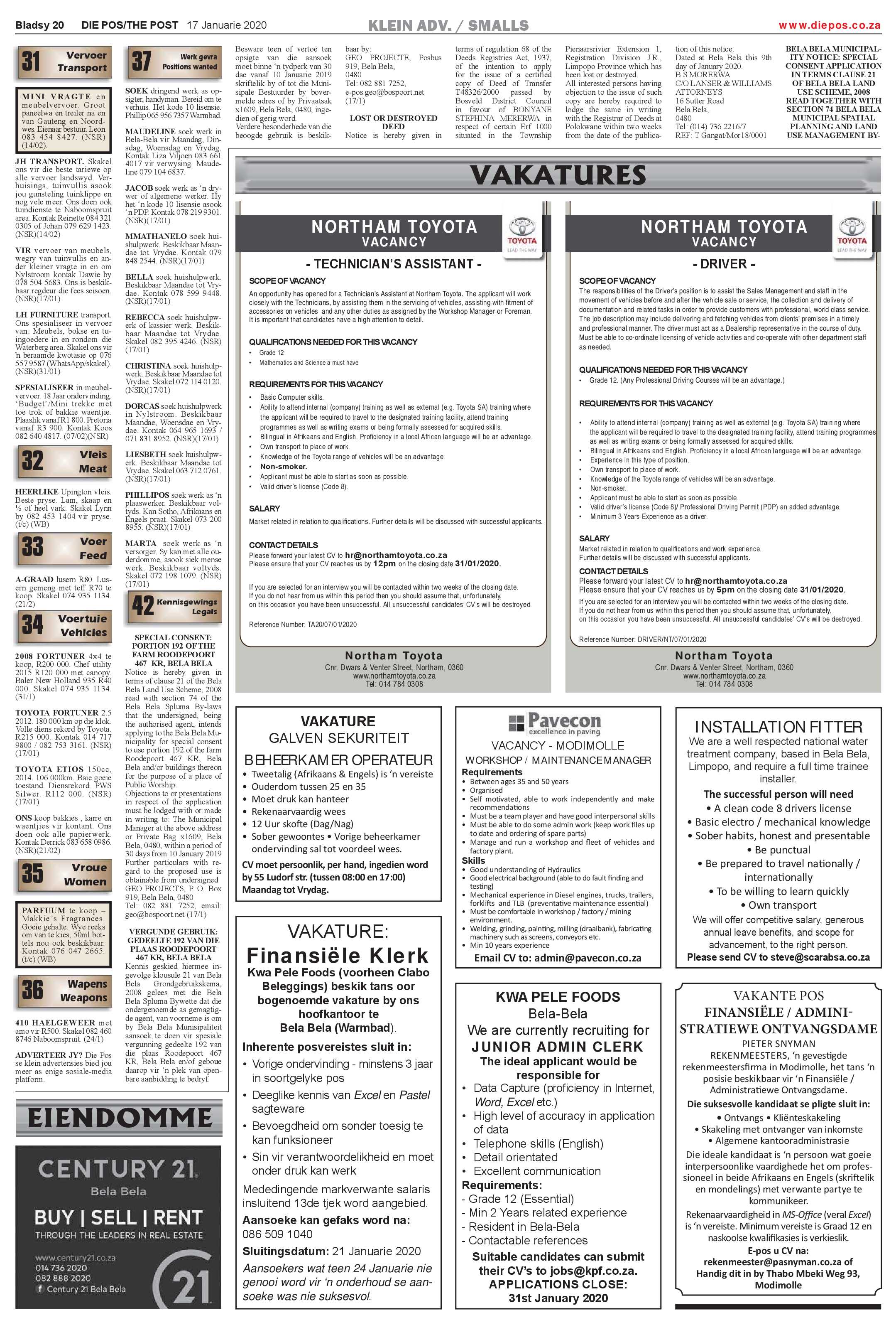 Die Pos 17 Januarie 2020 page 20