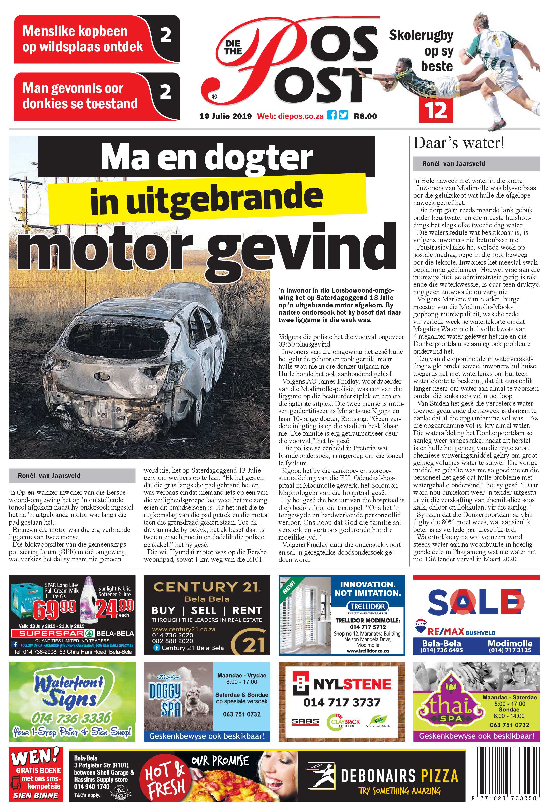 Die Pos 19 July 2019 page 1