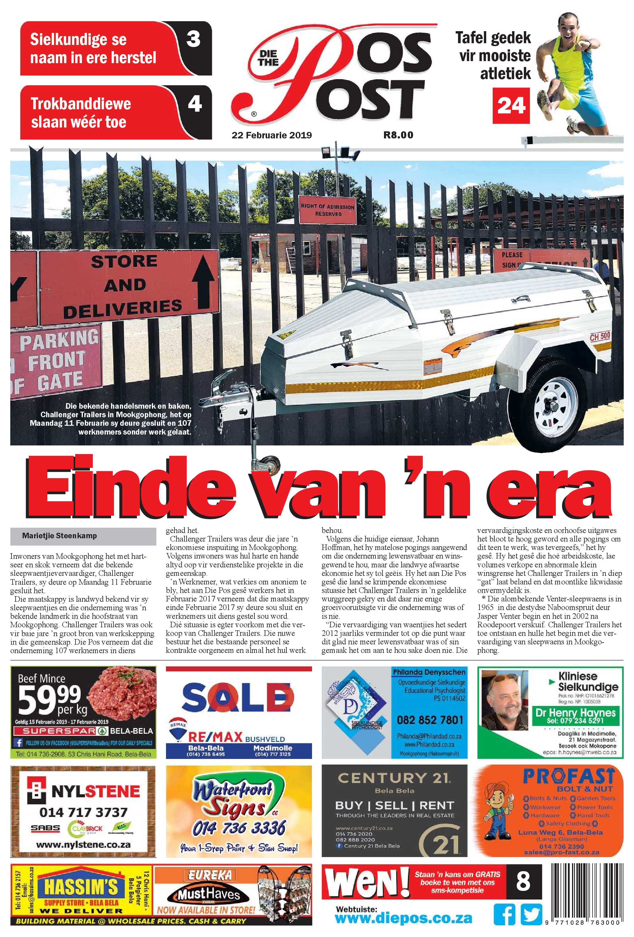 Die Pos 22 February 2019 page 1