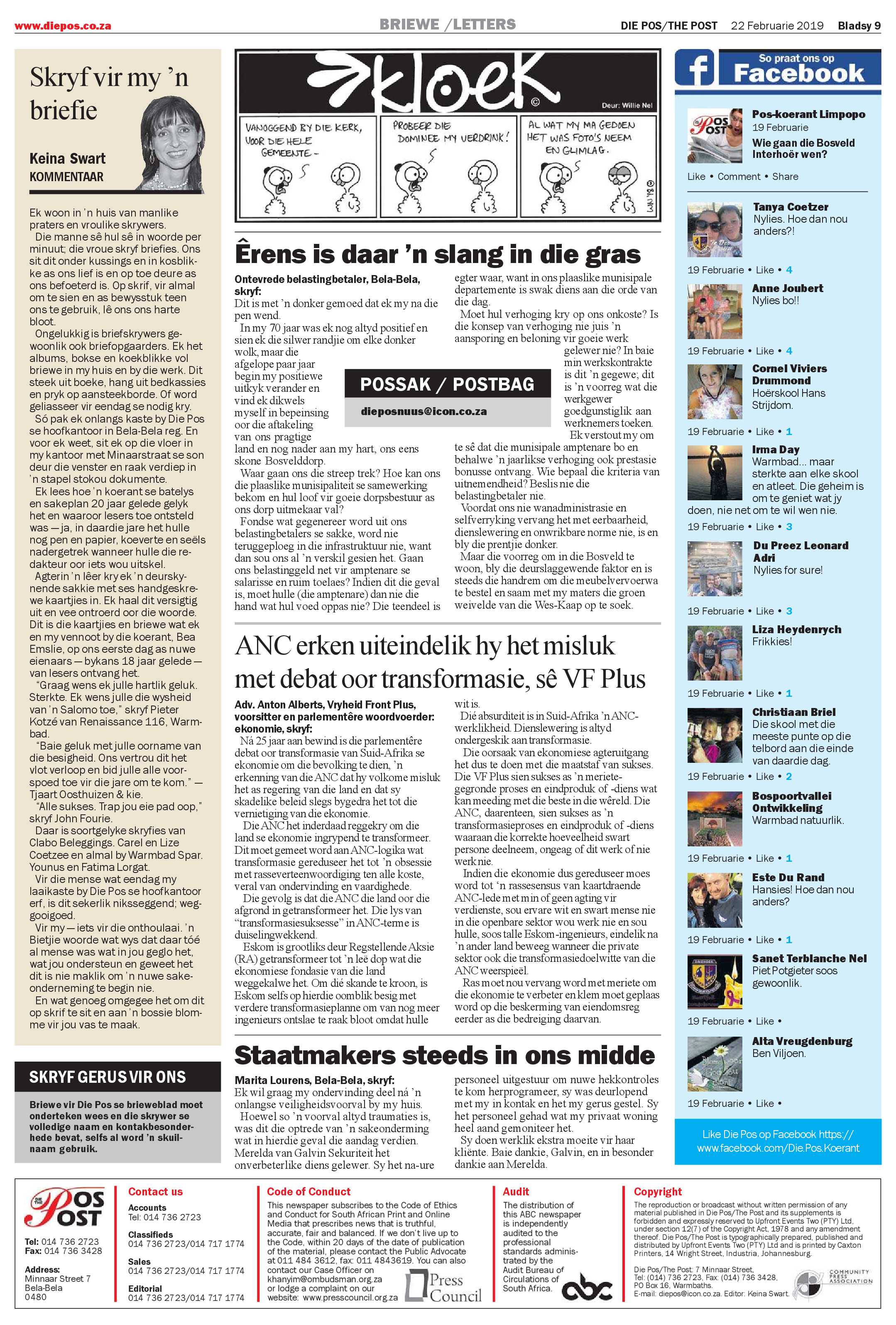 Die Pos 22 February 2019 page 9
