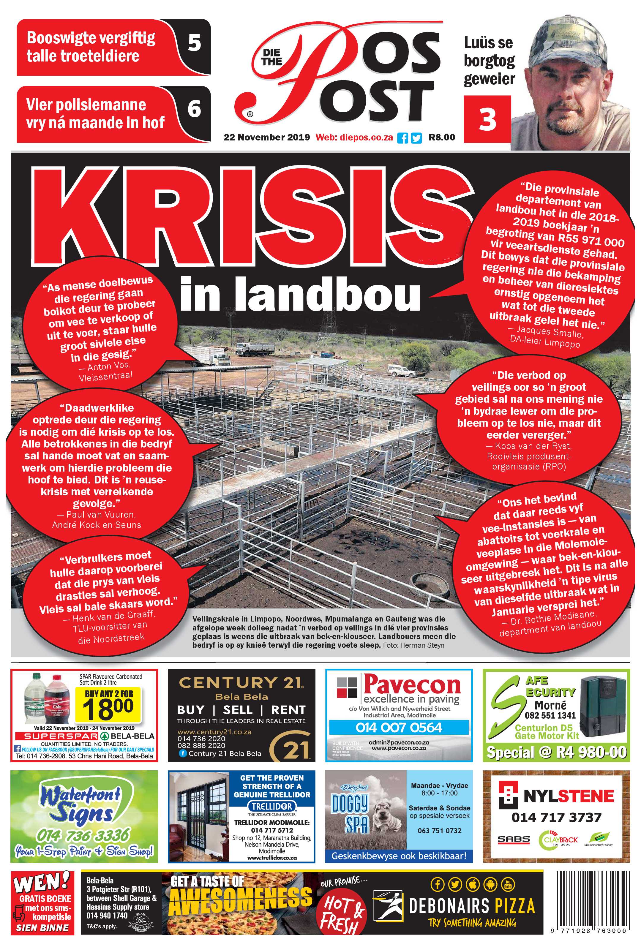 Die Pos 22 November 2019 page 1