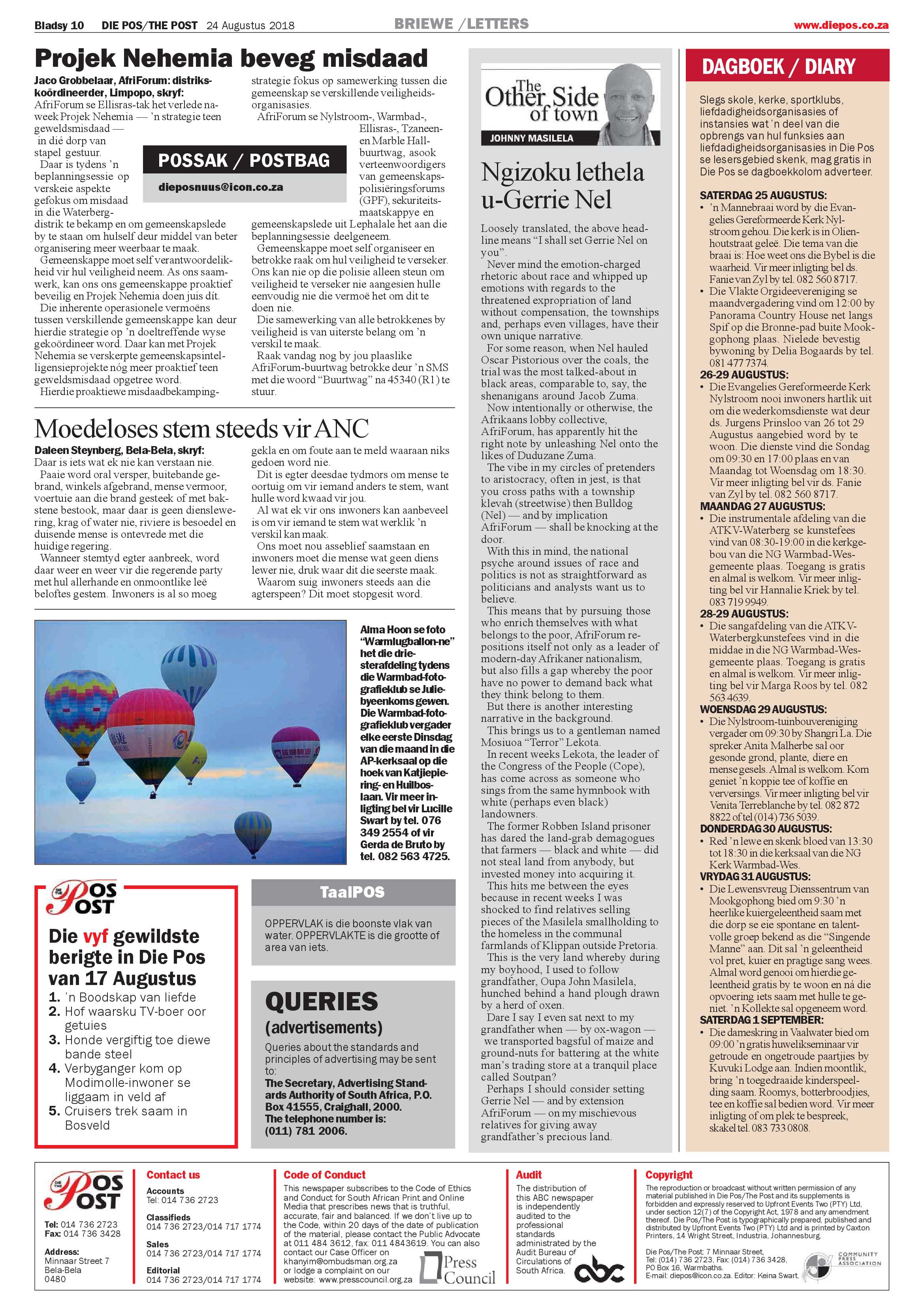Die Pos 24 August 2018 page 10