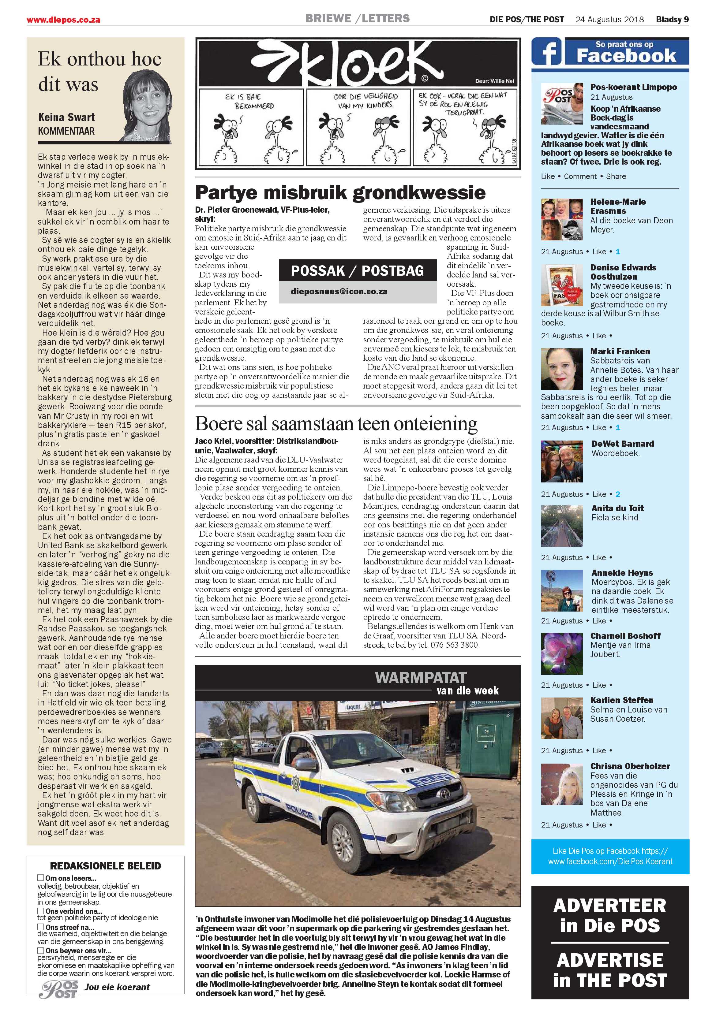 Die Pos 24 August 2018 page 9