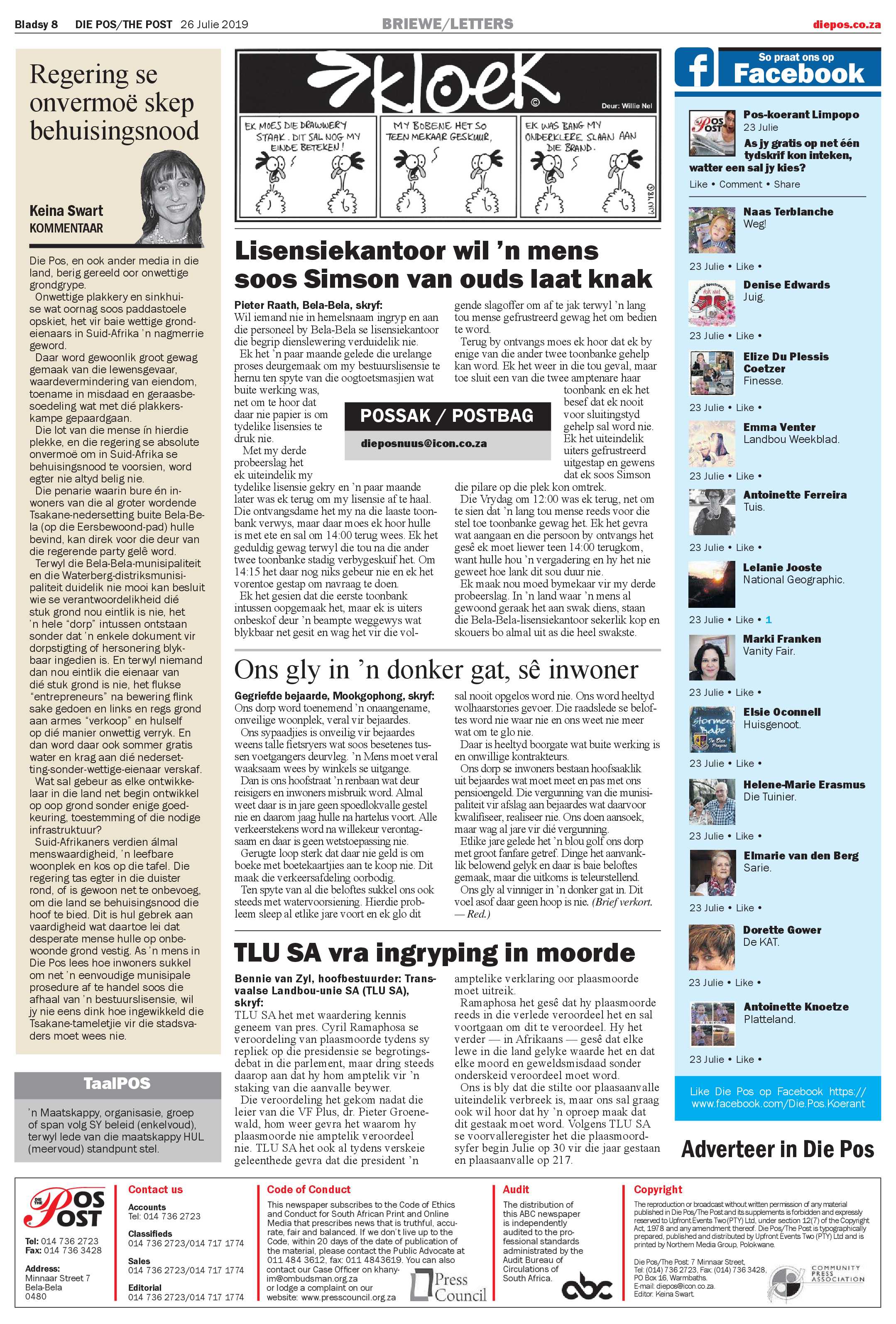 Die Pos 26 July 2019 page 8