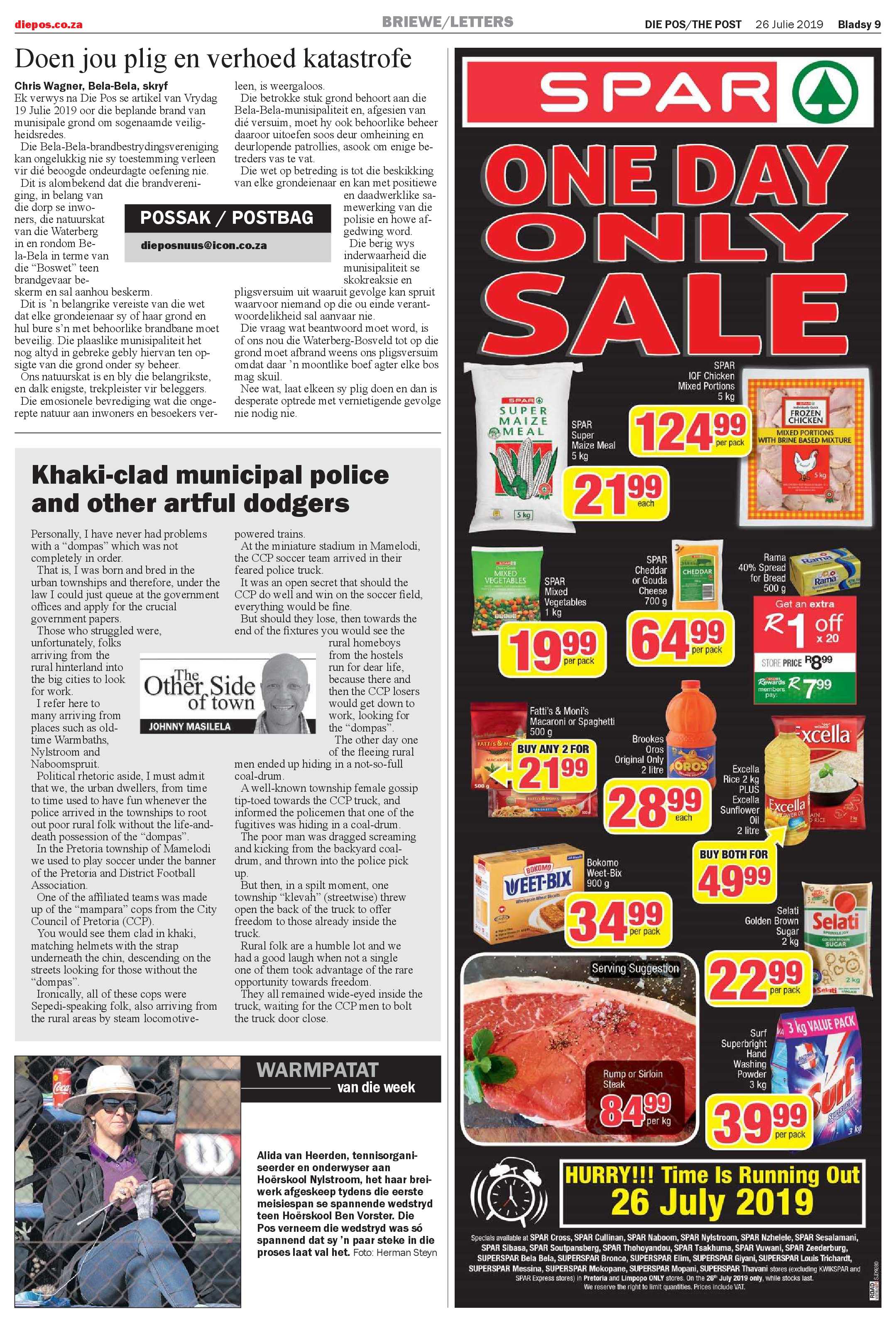 Die Pos 26 July 2019 page 9