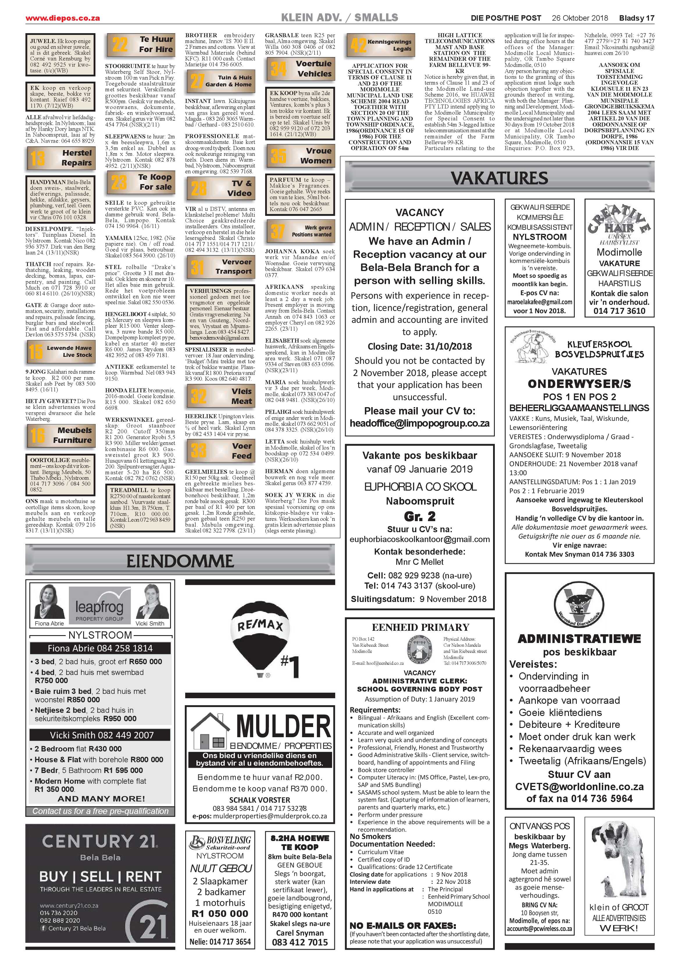 Die Pos 26 October 2018 page 17