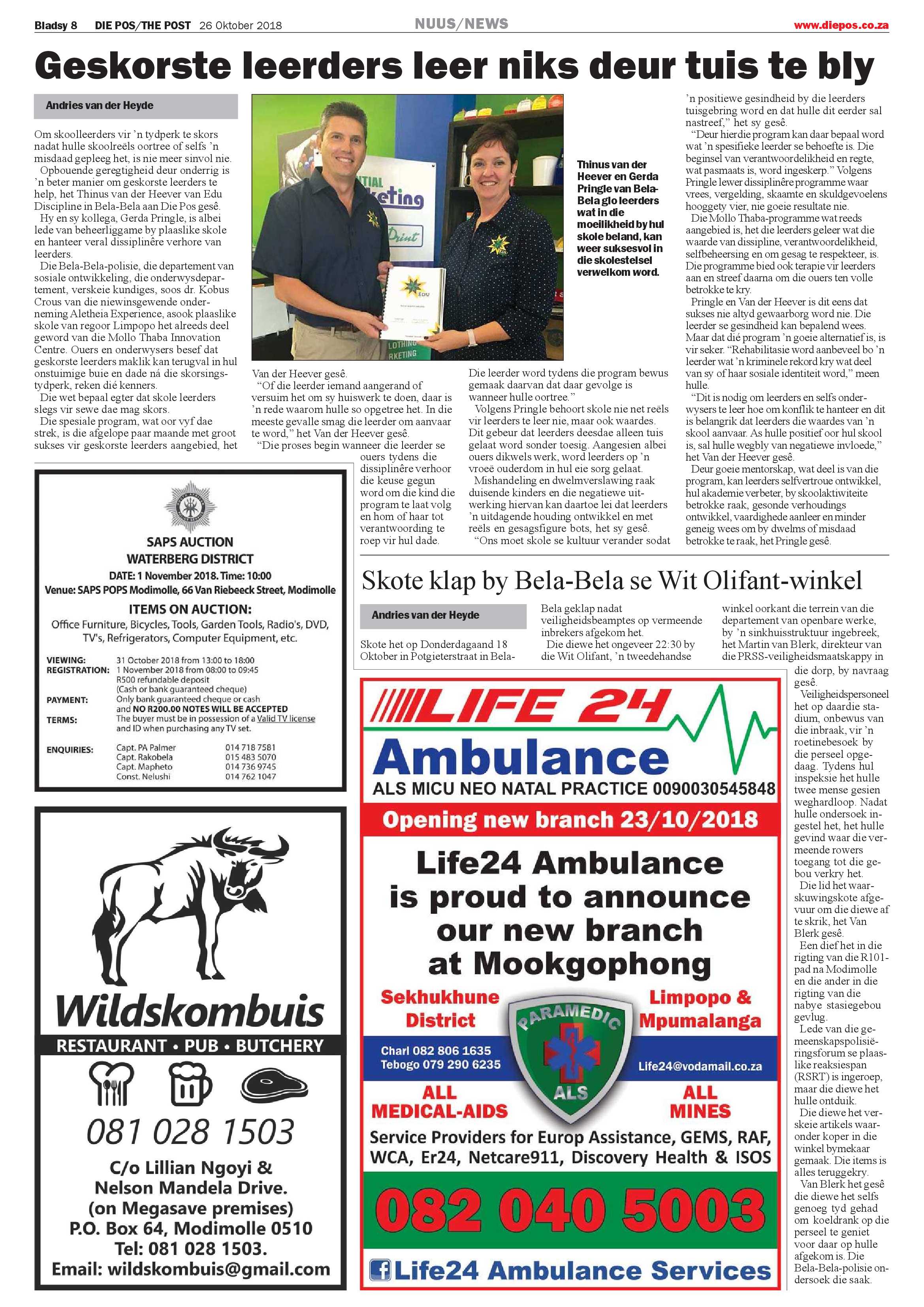 Die Pos 26 October 2018 page 8