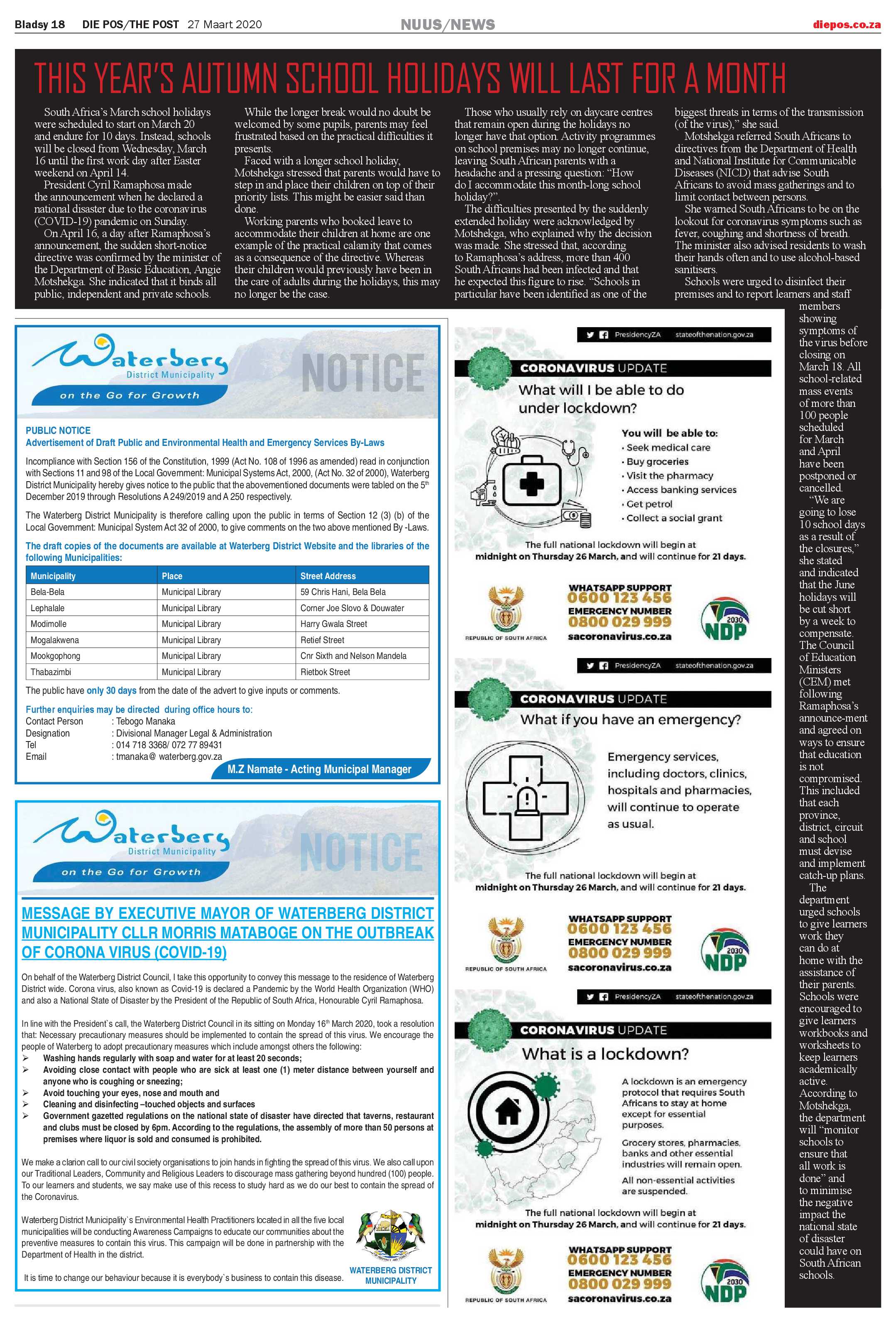 Die Pos 27 Maart 2020 page 18