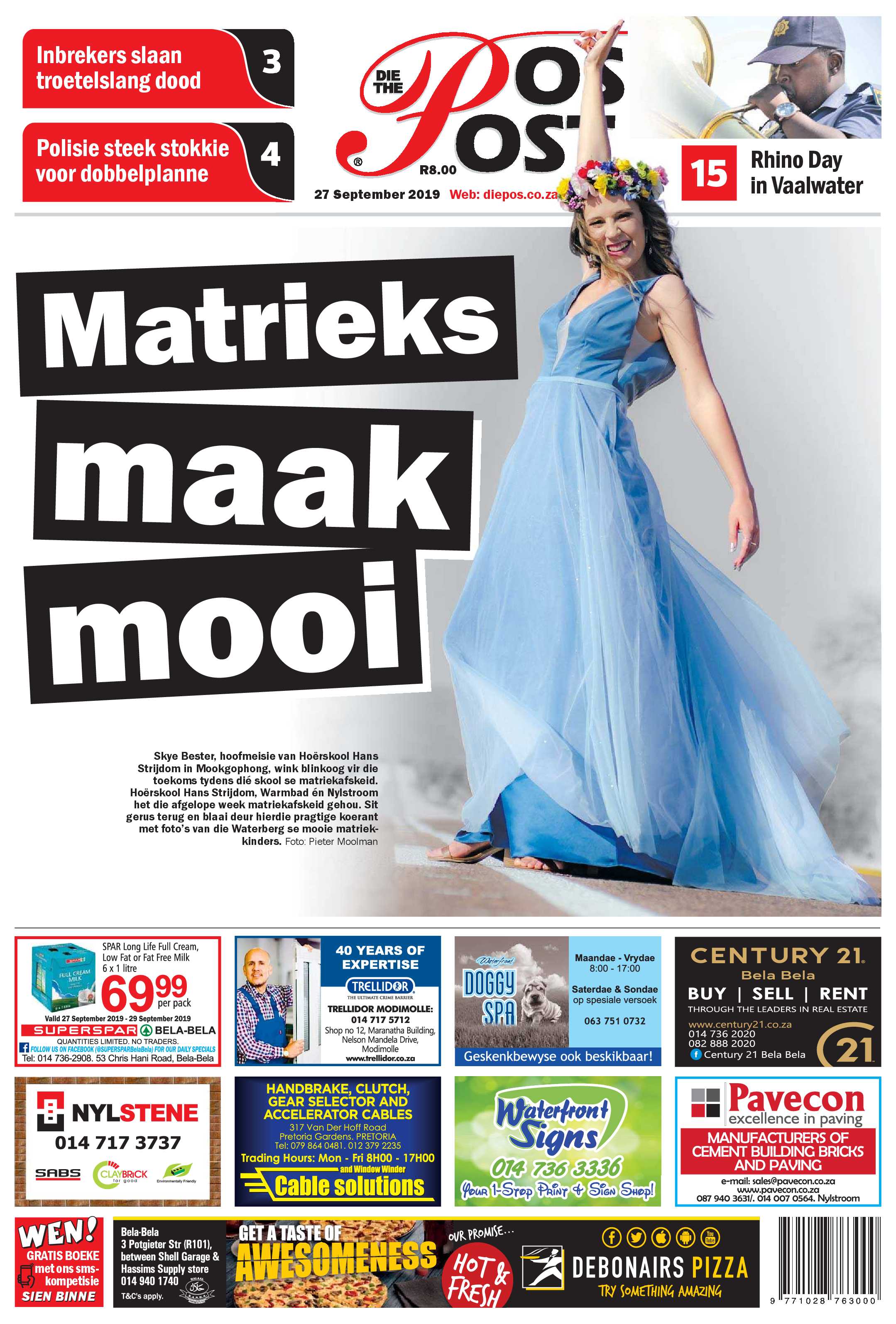 Die Pos 27 September 2019 page 1