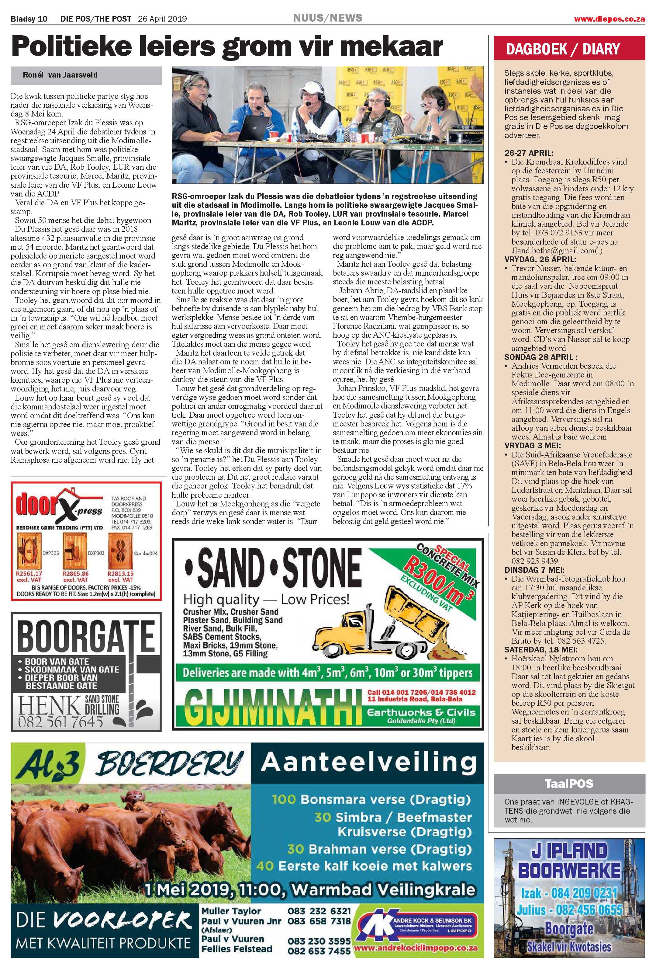 Die Pos 26 April 2019 page 10
