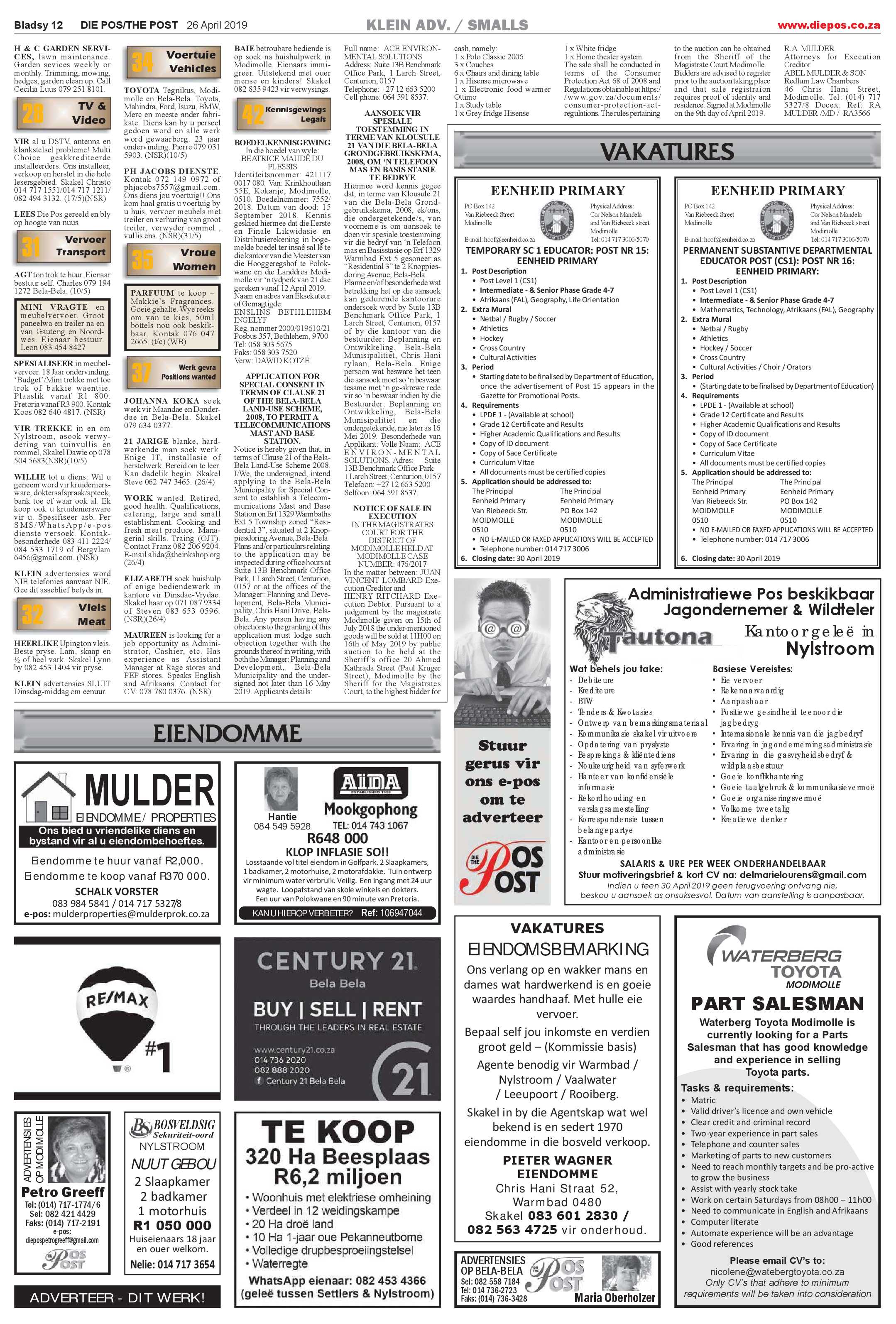 Die Pos 26 April 2019 page 12