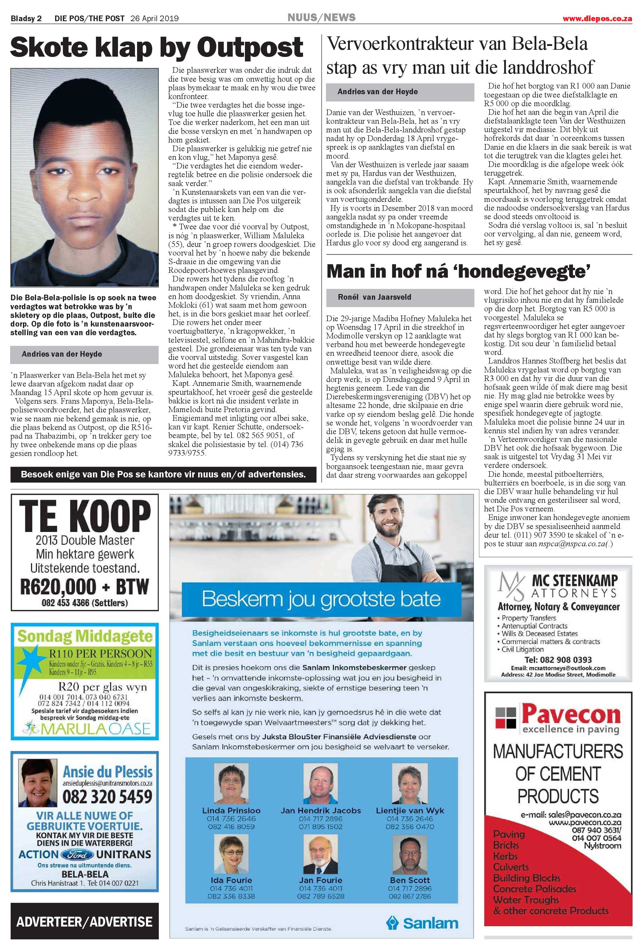 Die Pos 26 April 2019 page 2