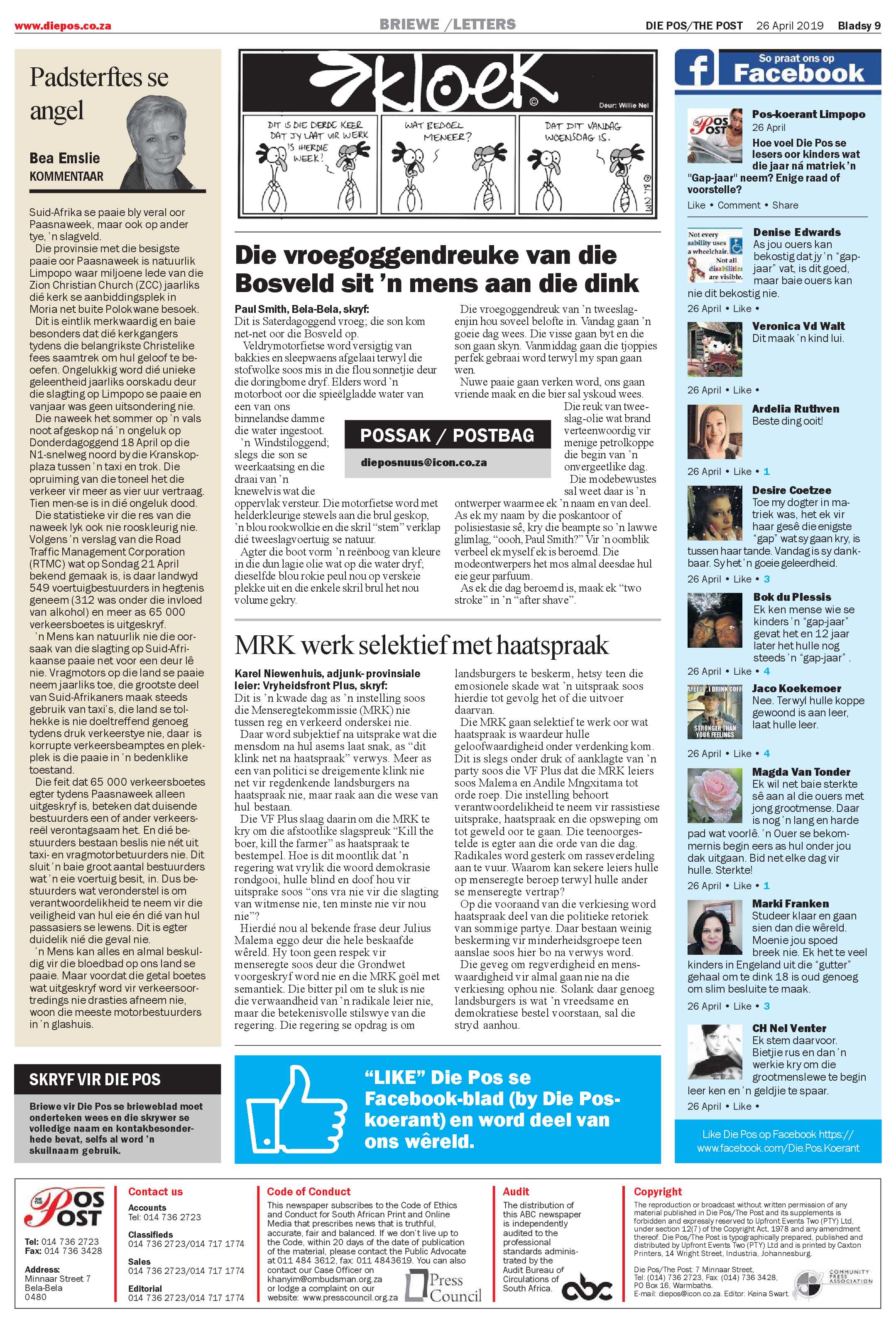 Die Pos 26 April 2019 page 9