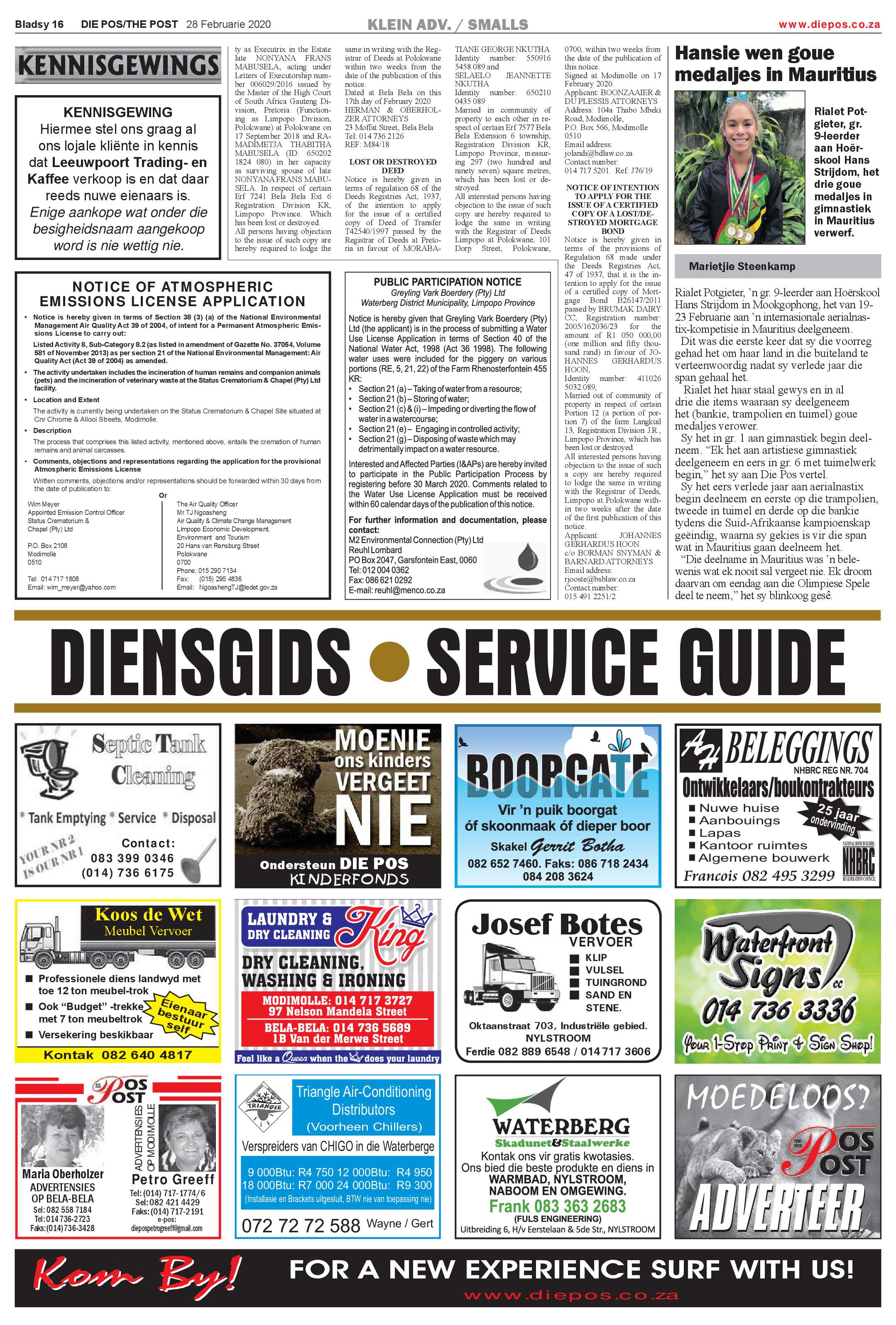 Die Pos 28 Februarie 2020 page 16