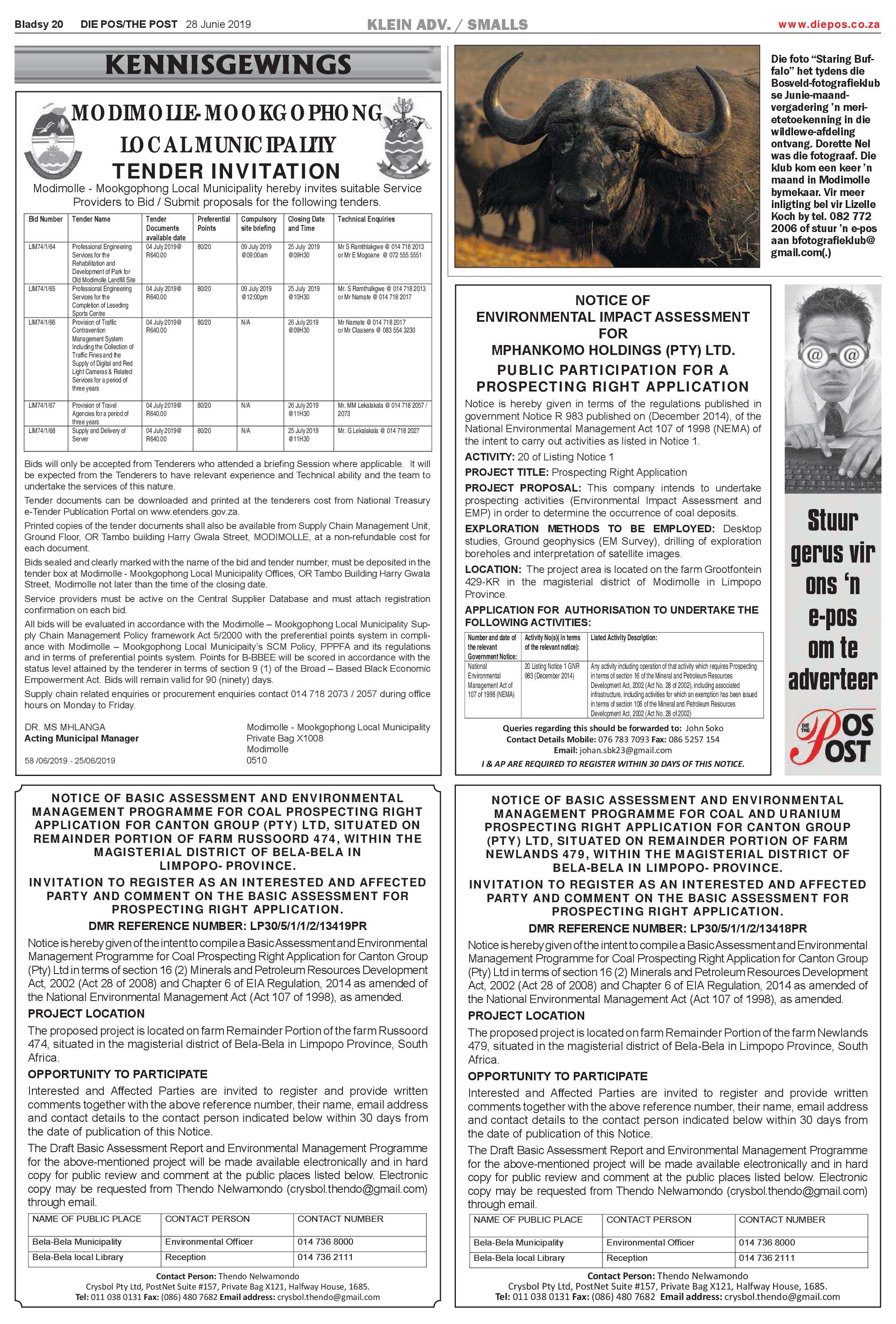 Die Pos 28 June 2019 page 20