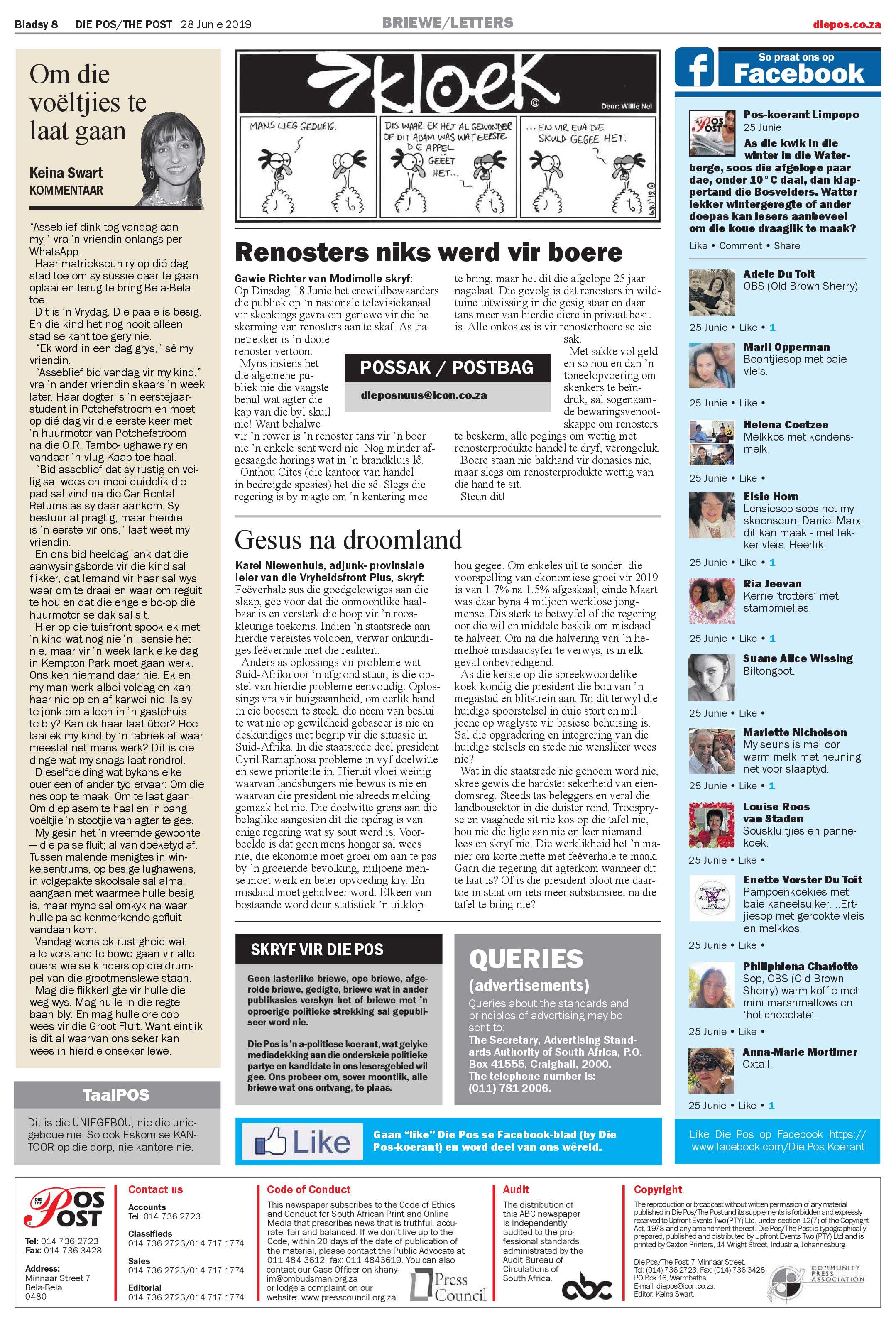 Die Pos 28 June 2019 page 8