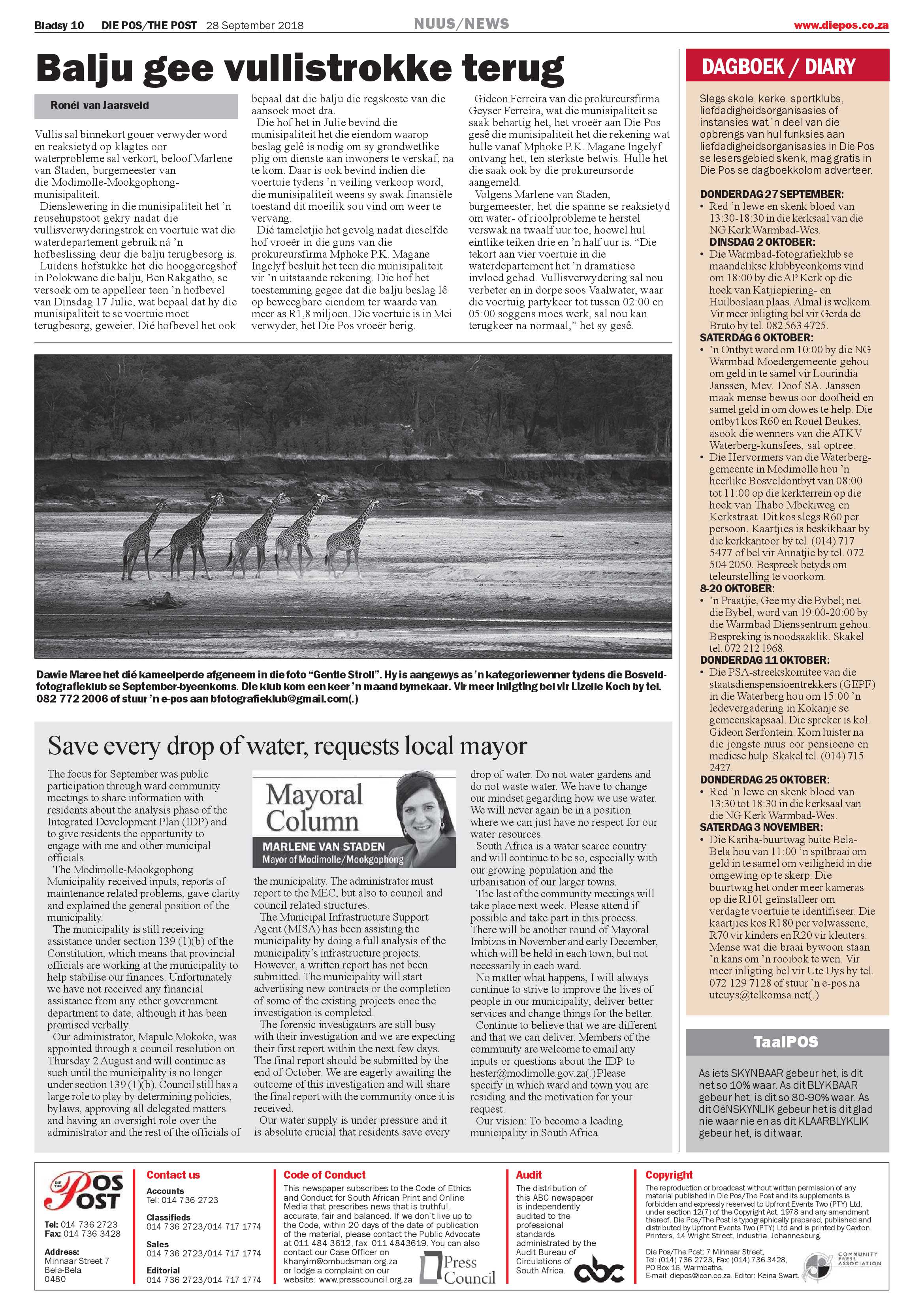 Die Pos 28 September 2018 page 10