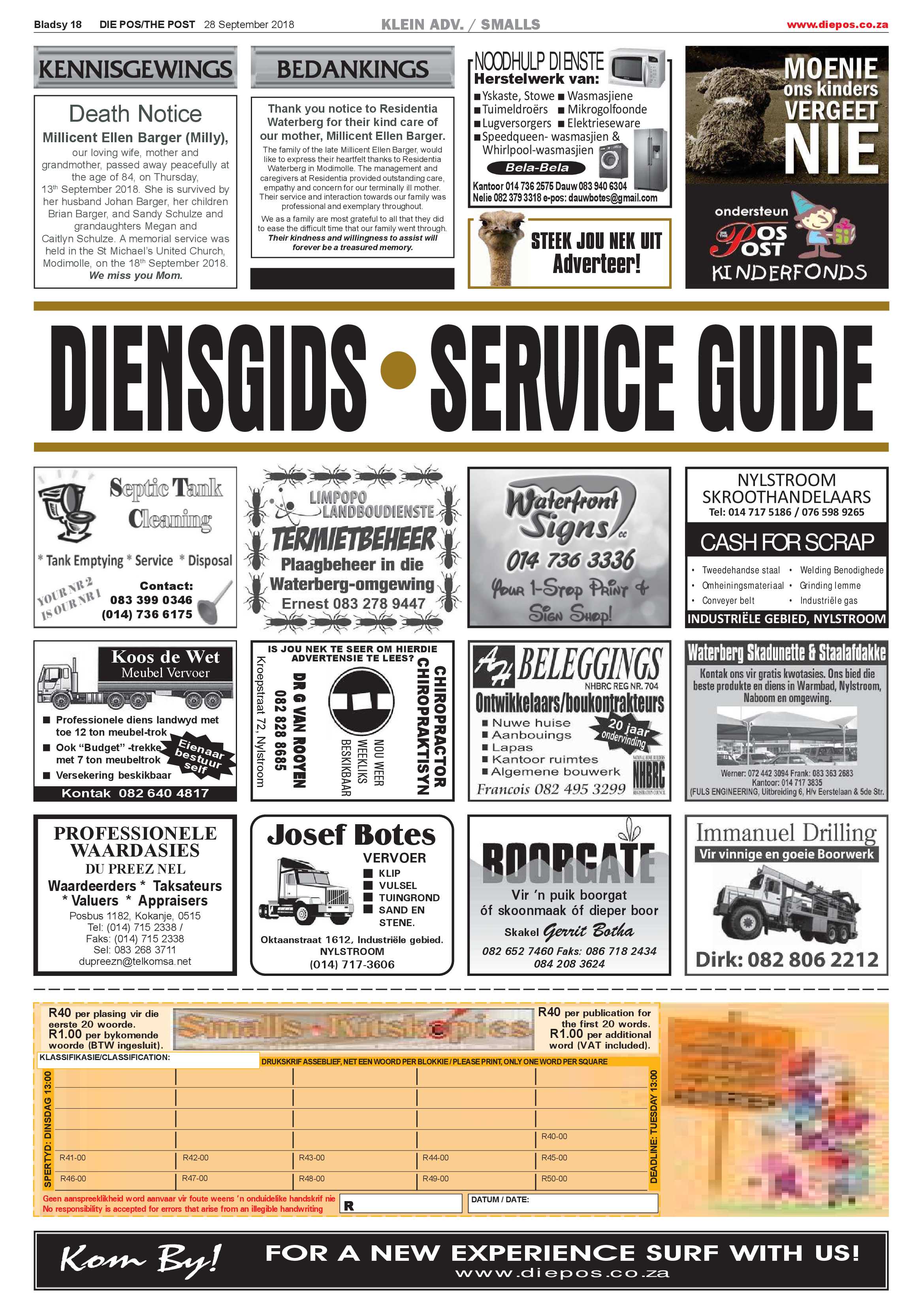 Die Pos 28 September 2018 page 18