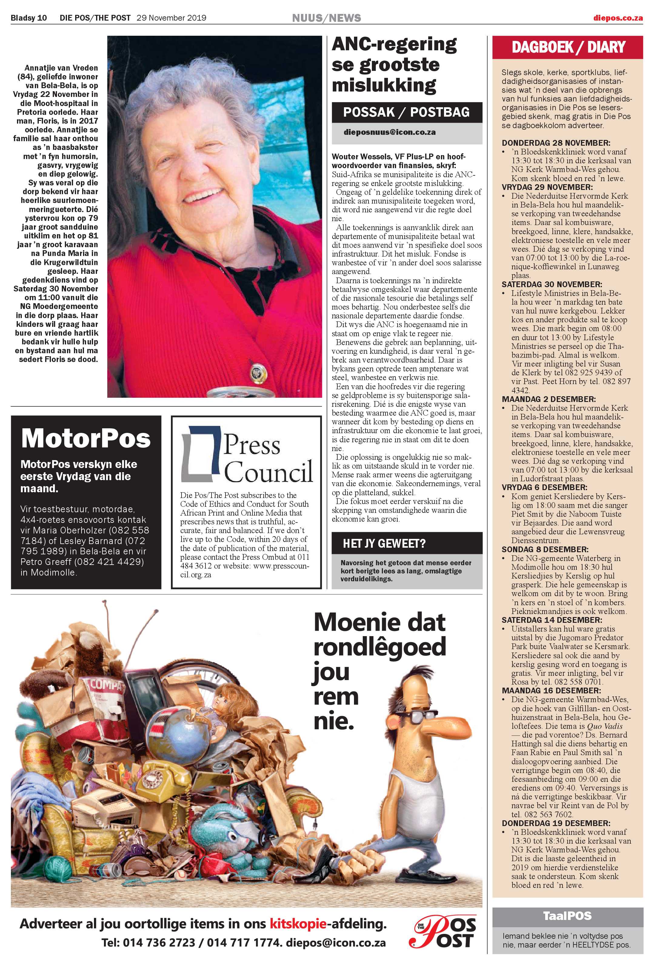 Die Pos 29 November 2019 page 10
