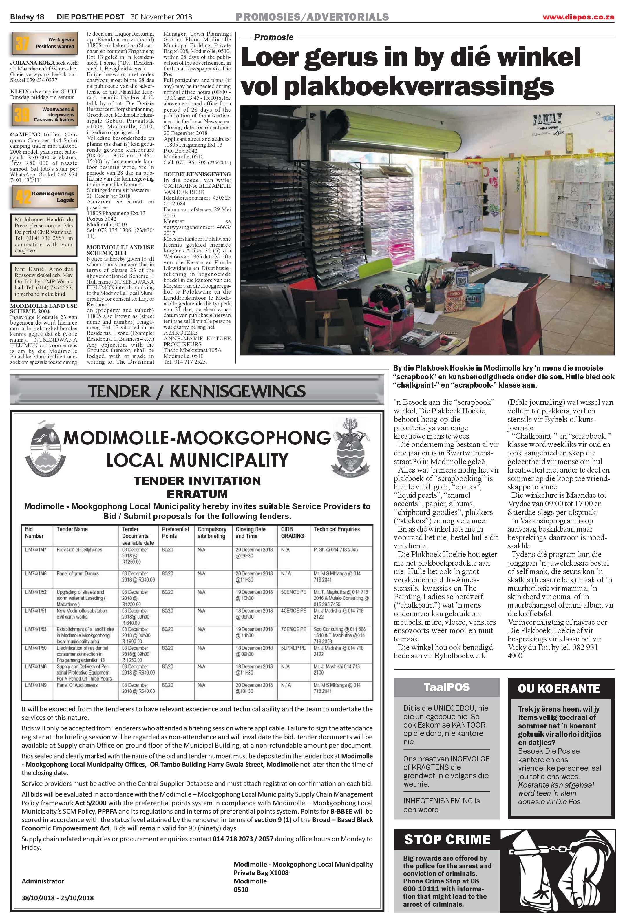 Die Pos 30 November 2018 page 18