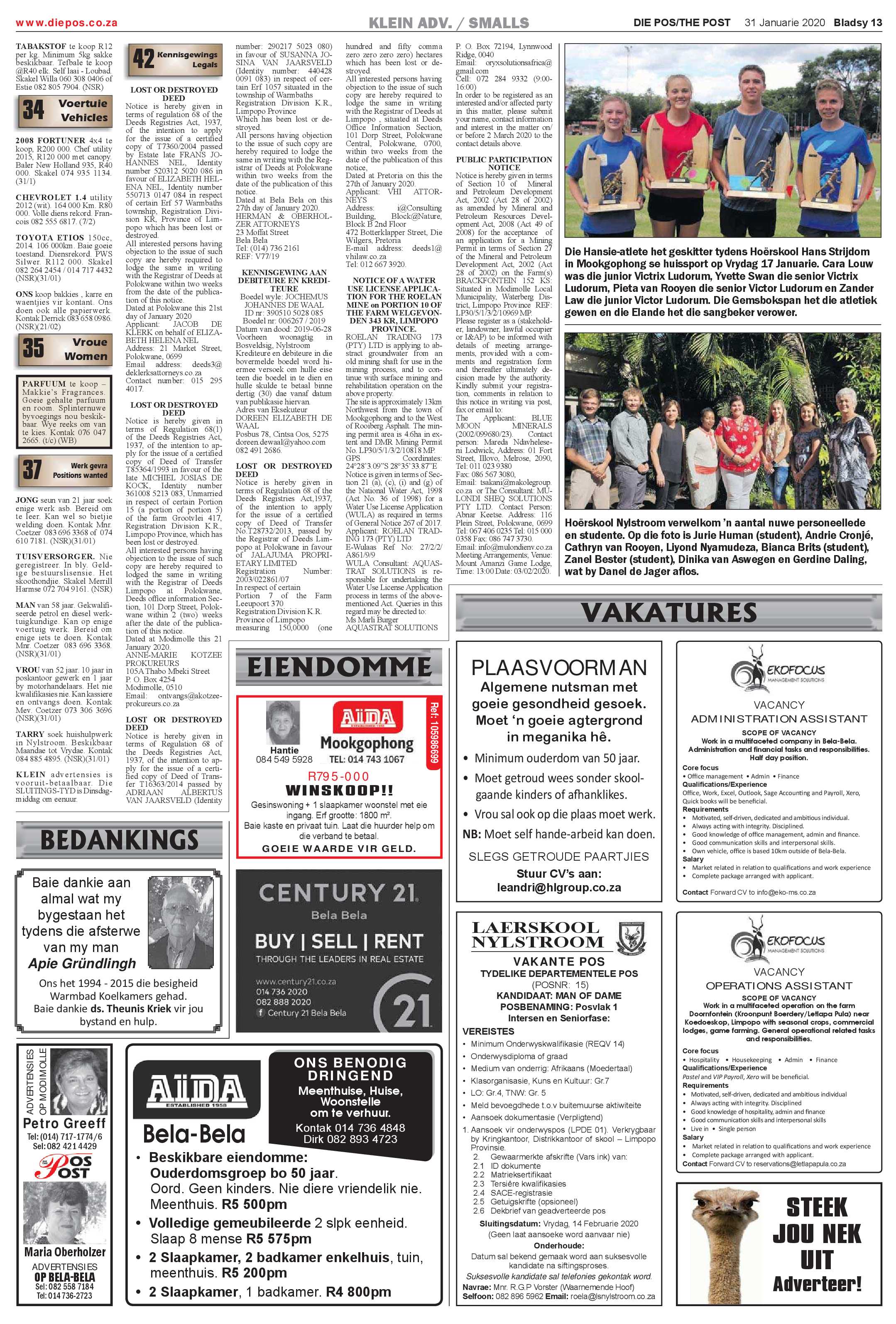 Die Pos 31 Januarie 2020 page 13