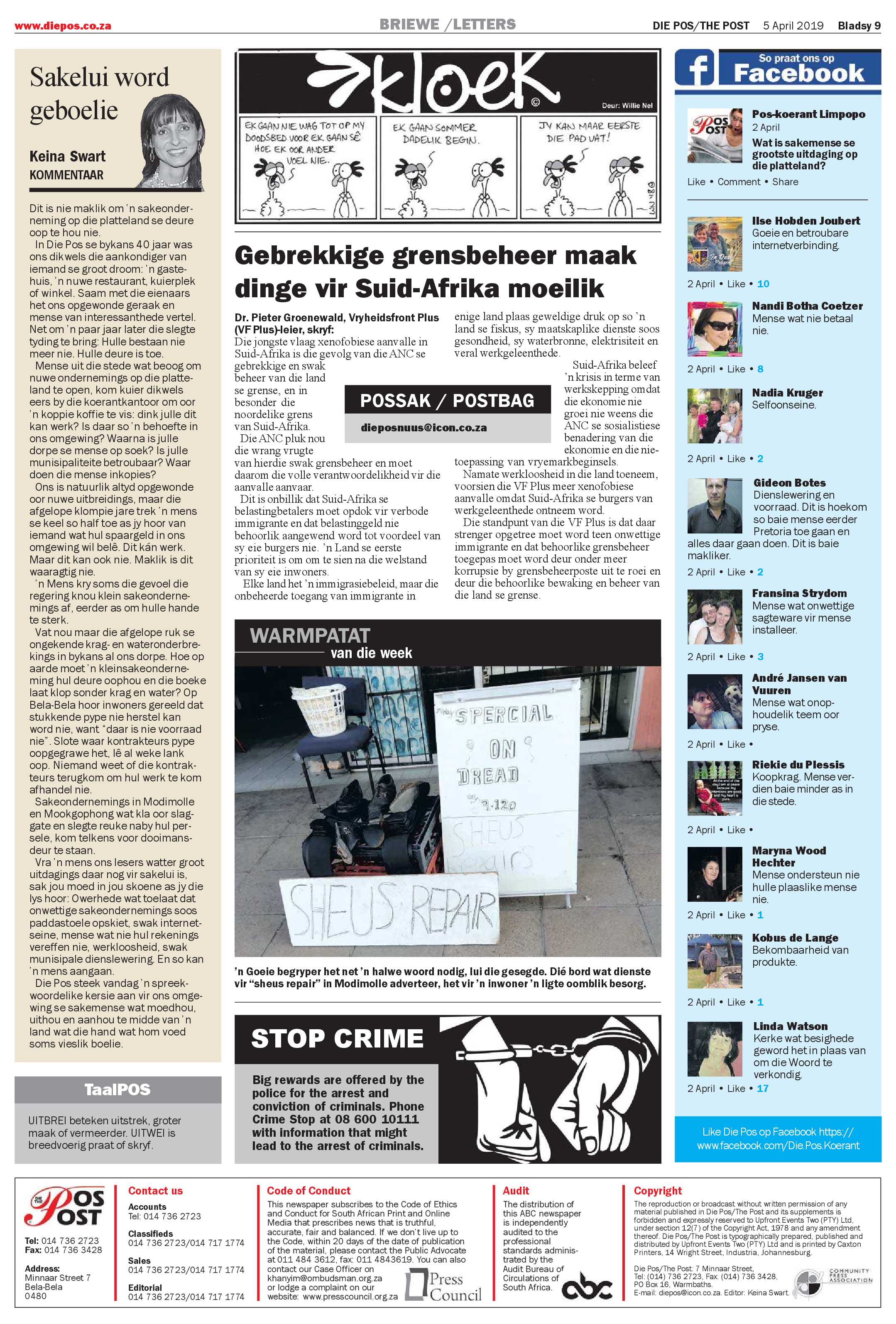 Die Pos 5 April 2019 page 9