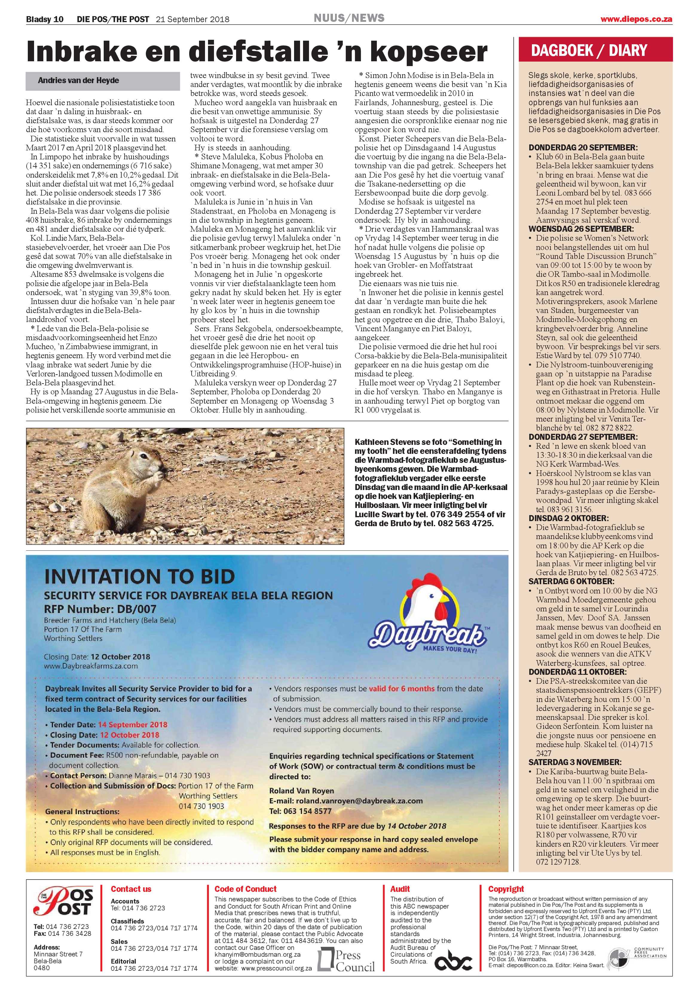 Die Pos: 21 September 2018 page 10