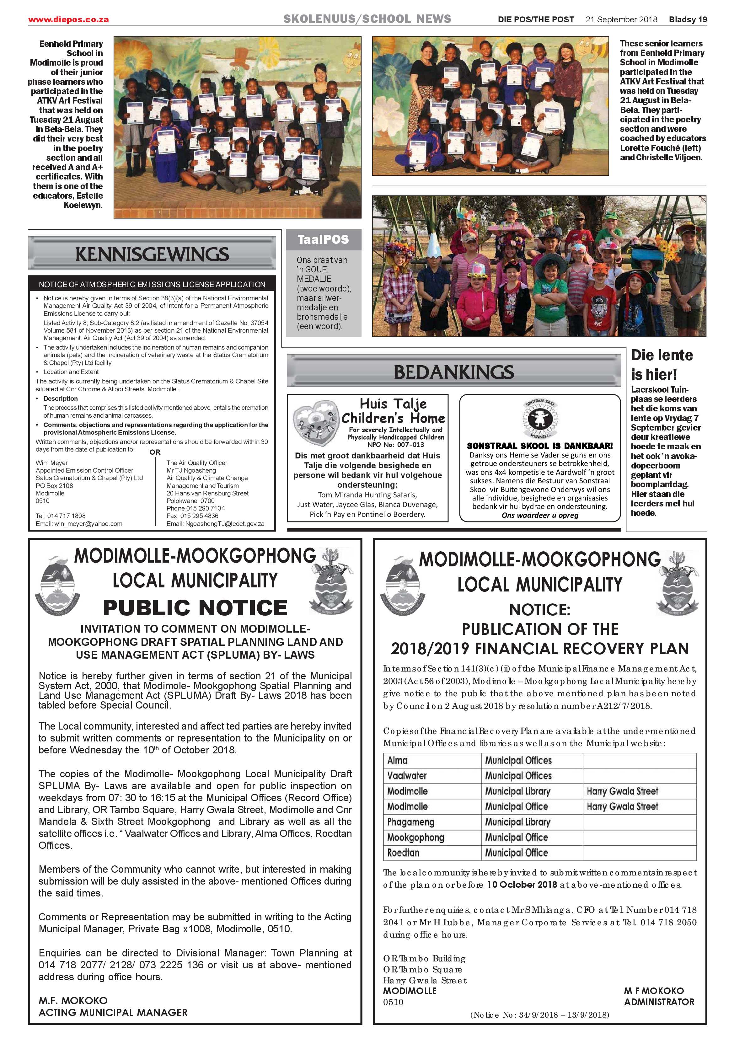 Die Pos: 21 September 2018 page 19
