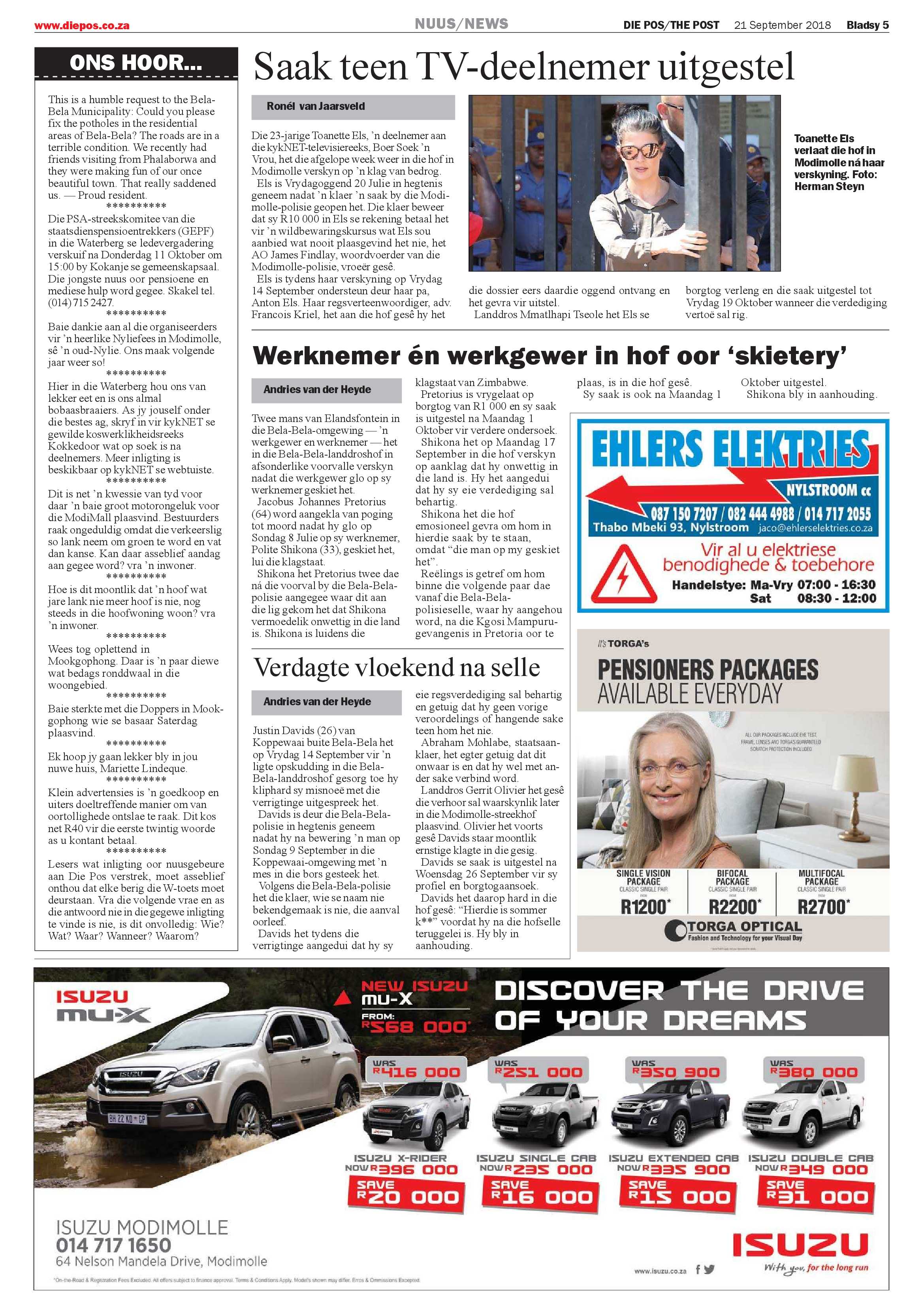 Die Pos: 21 September 2018 page 5