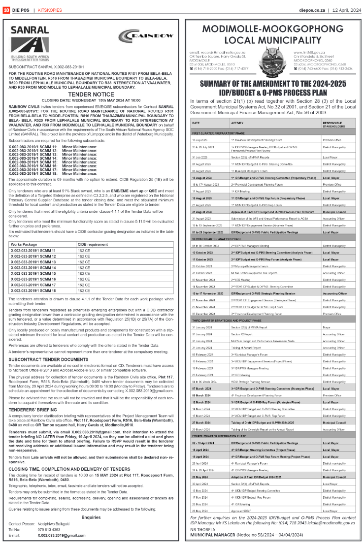 Smalls & vacancies: 12 April 2024 page 4