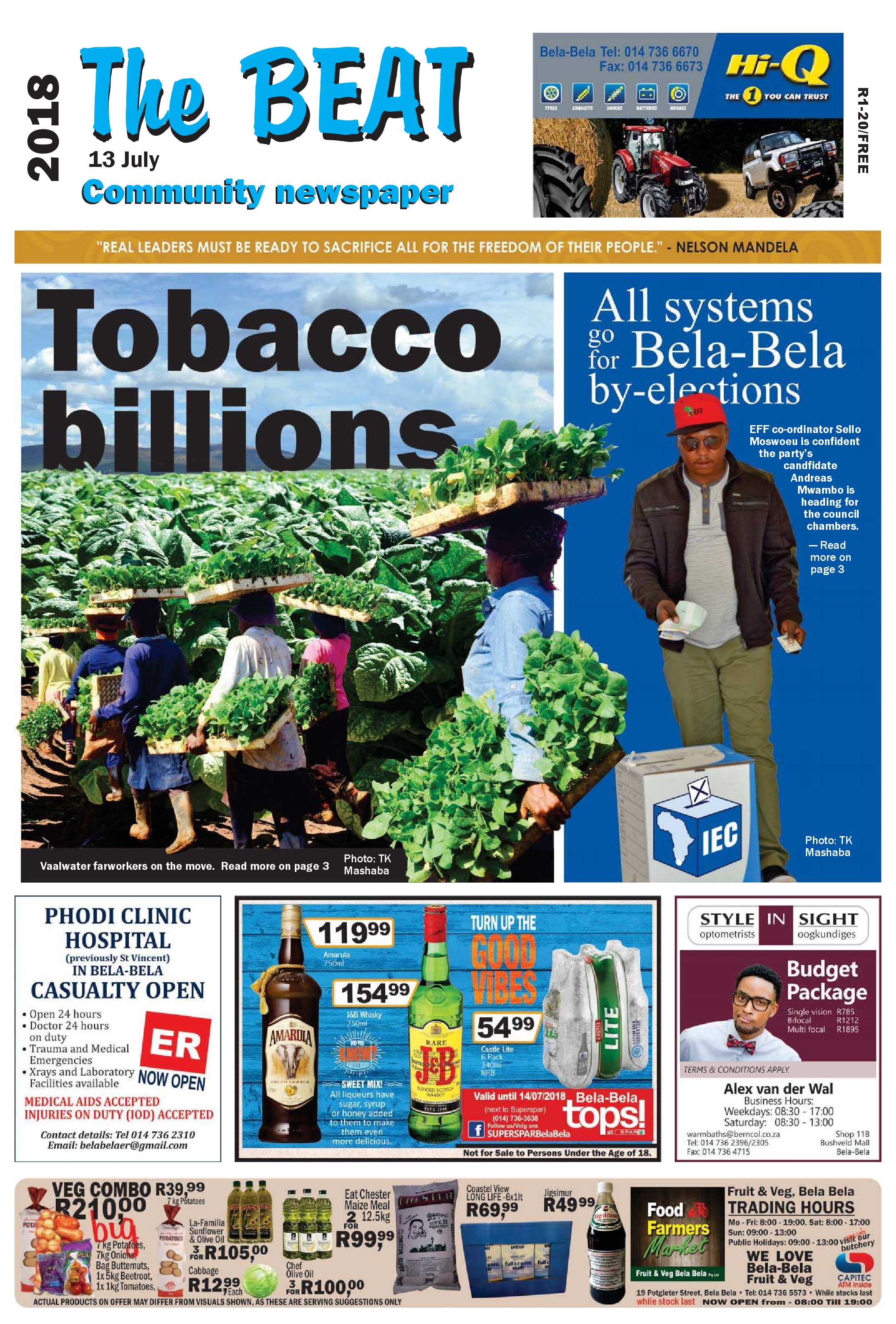 The Beat 13 July 2018 page 1