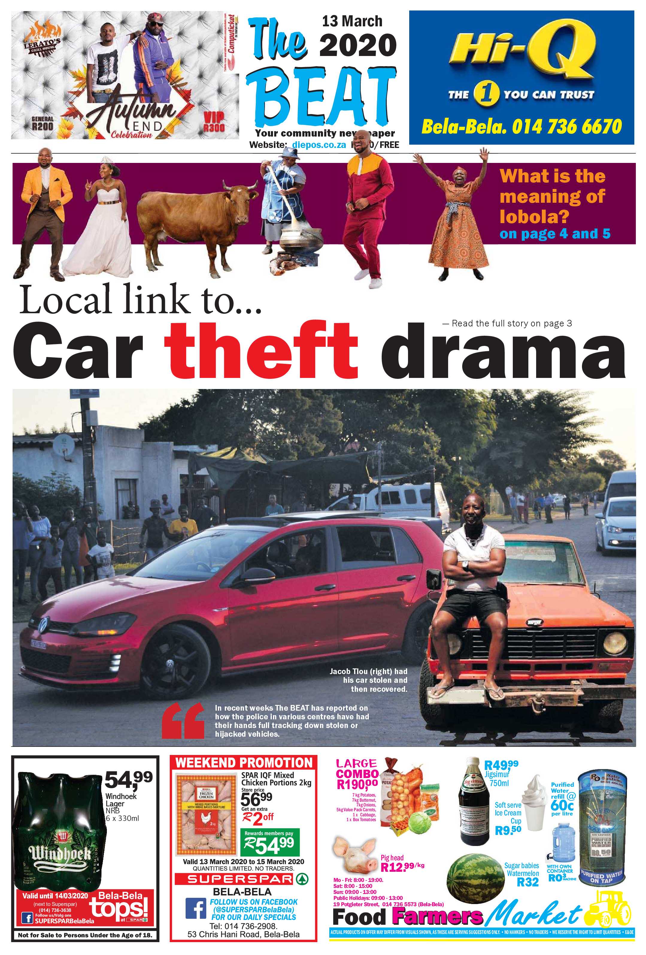 The Beat 13 March 2020 page 1