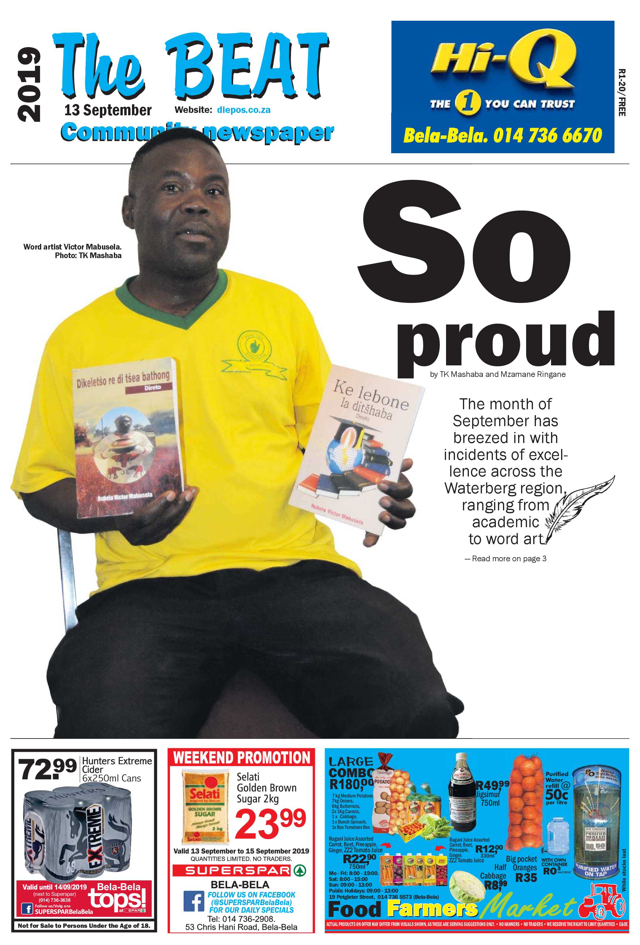 The Beat 13 September 2019 page 1