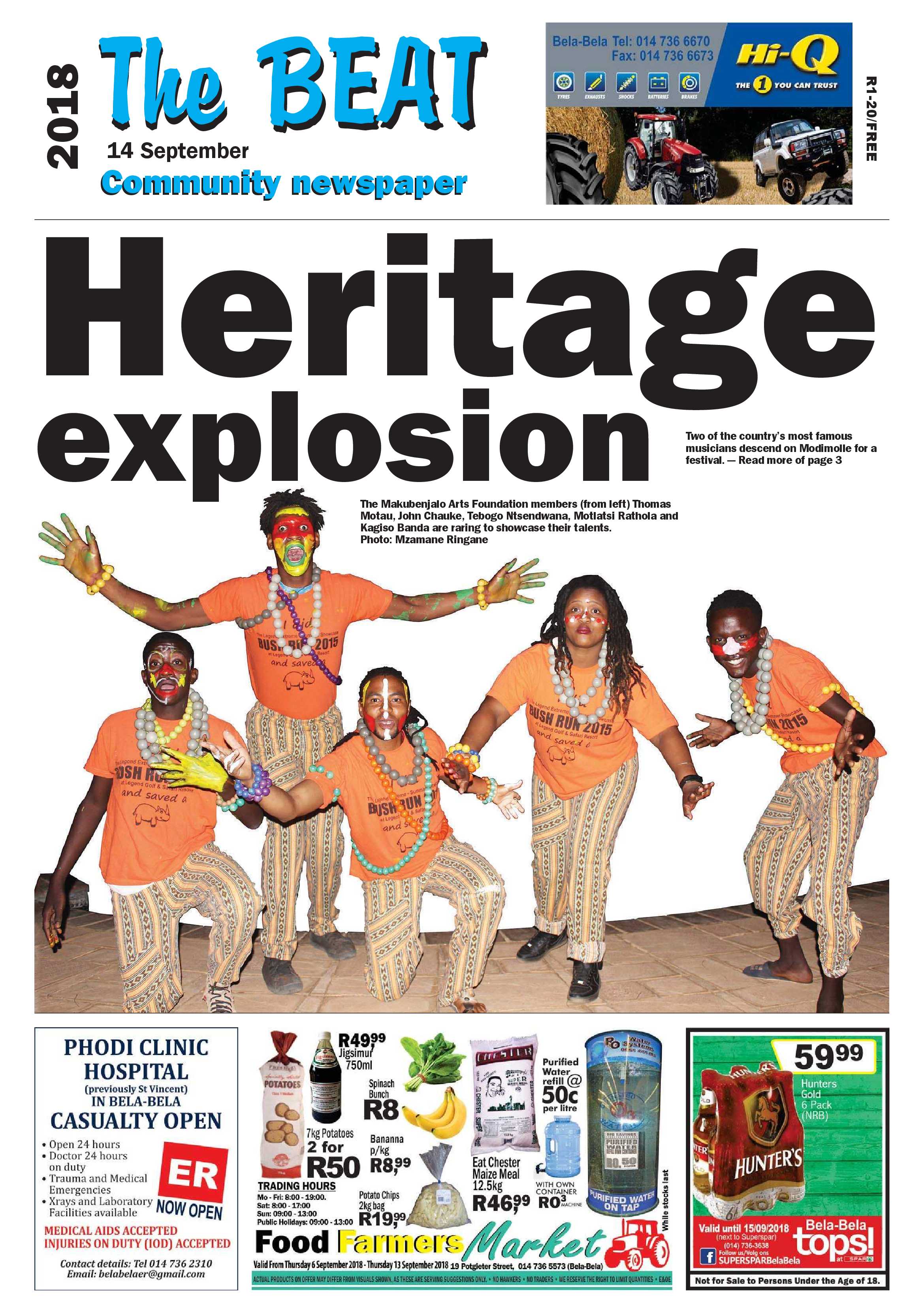 The Beat 14 September 2018 page 1