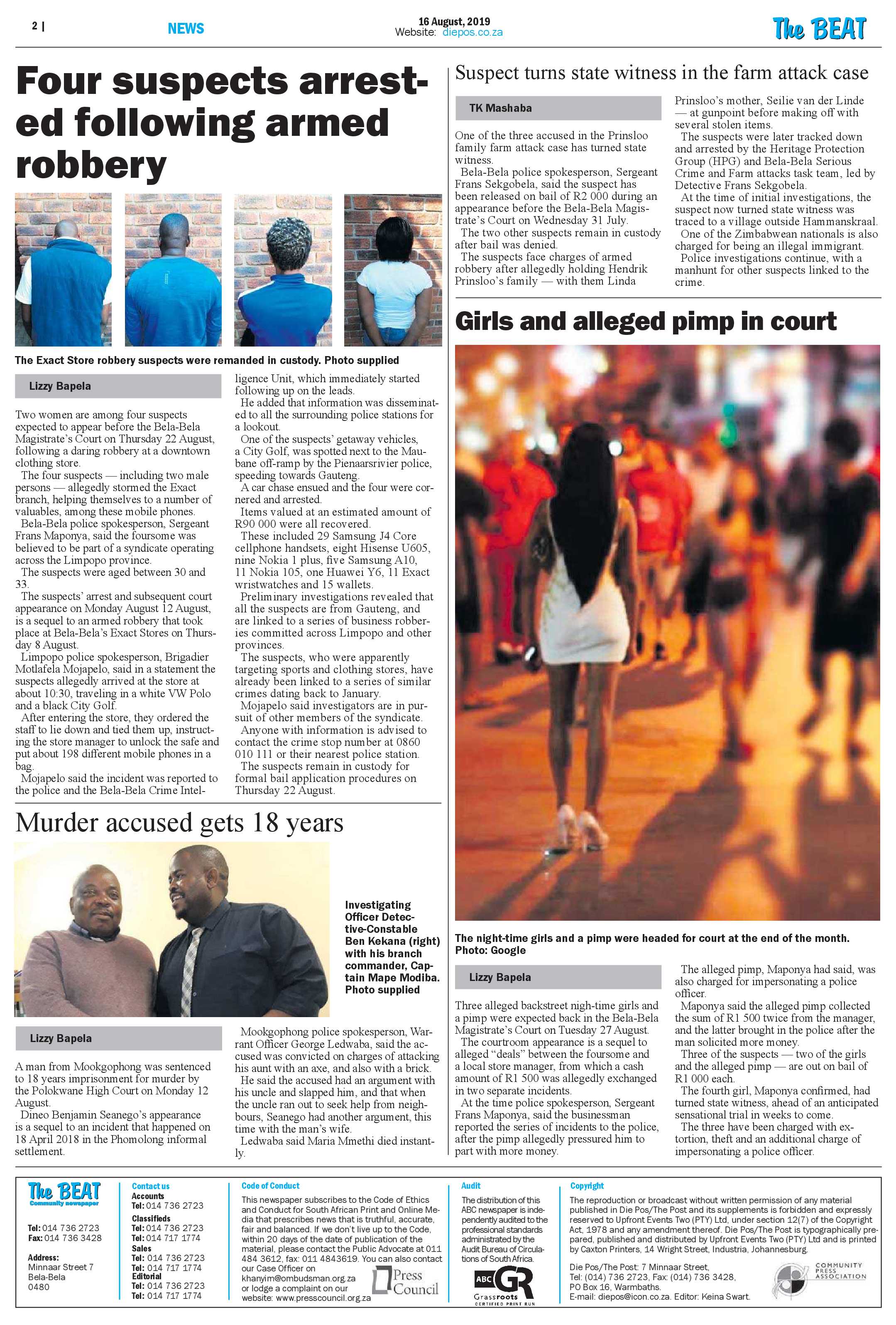 The Beat 16 August 2019 page 2