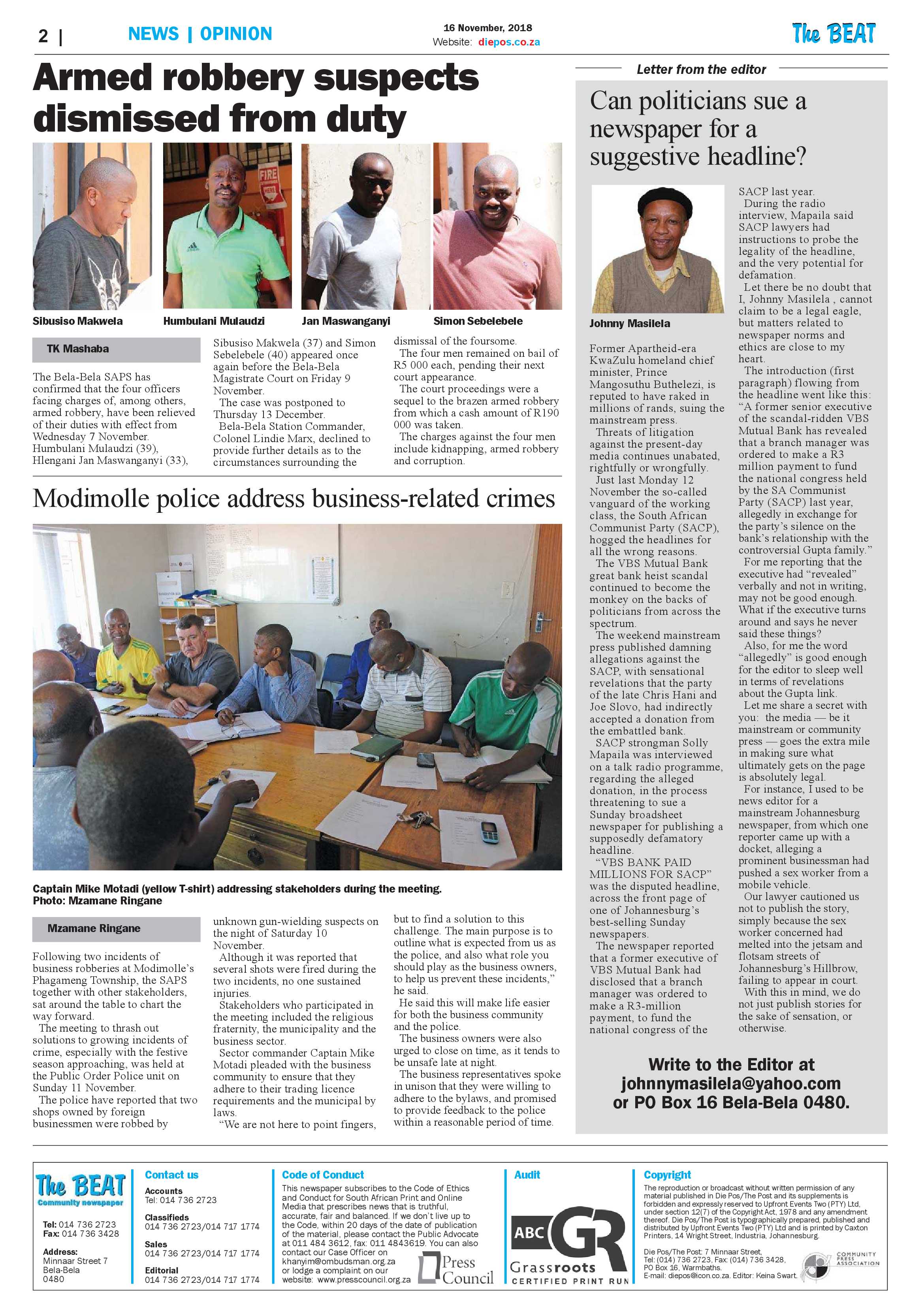 The Beat 16 November 2018 page 2