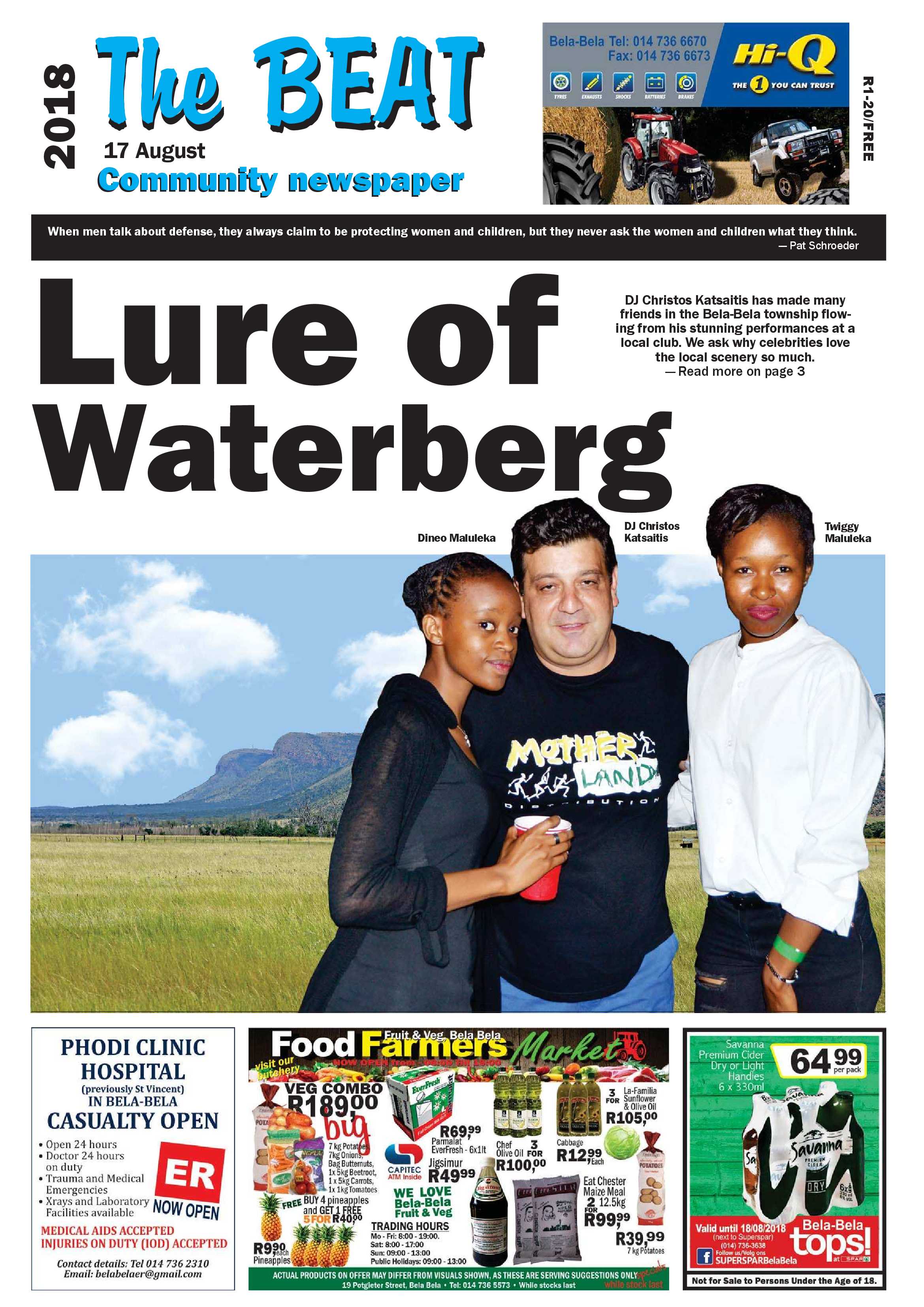 The Beat 17 August 2018 page 1