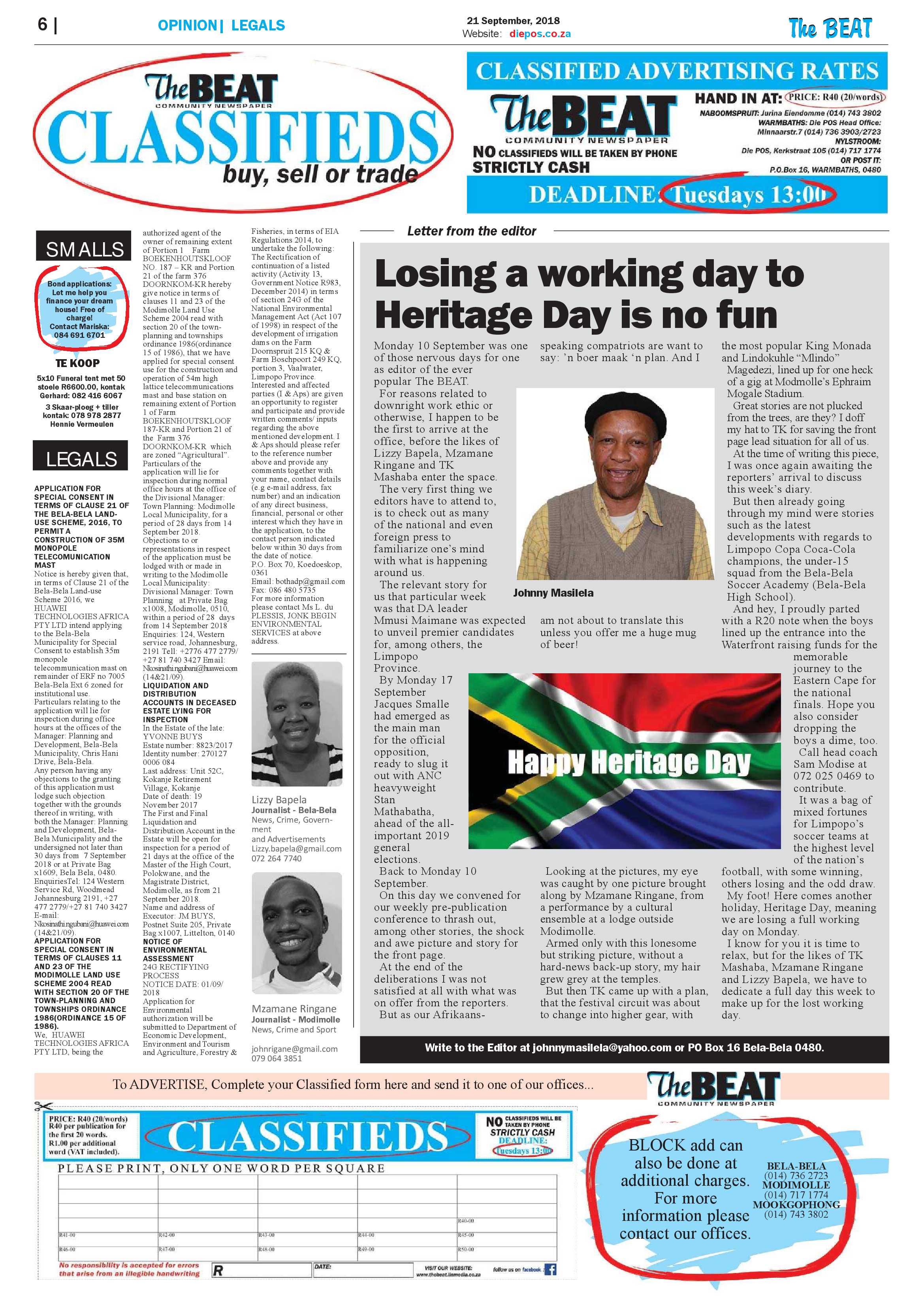 The Beat 21 September 2018 page 6