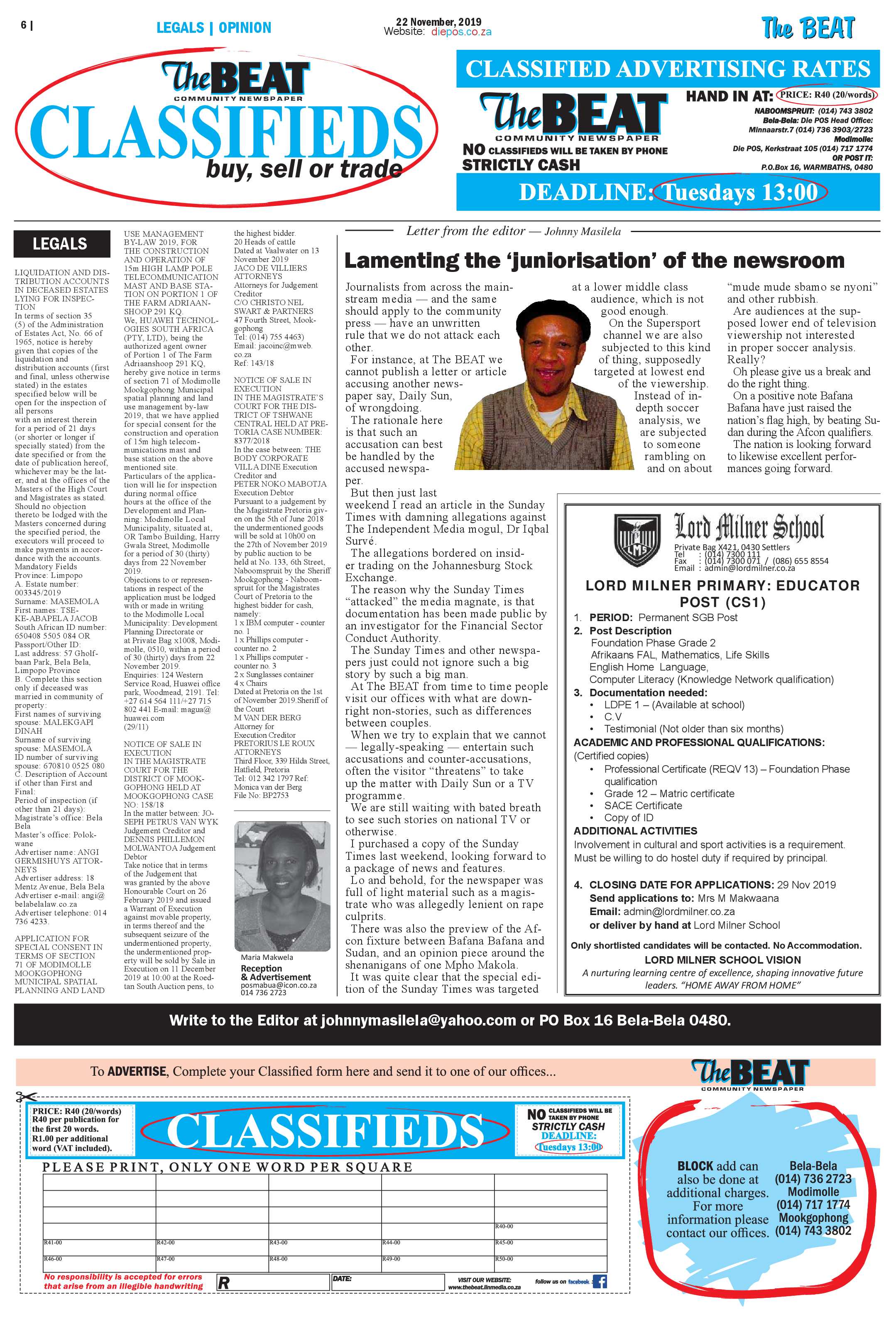 The Beat 22 November 2019 page 6