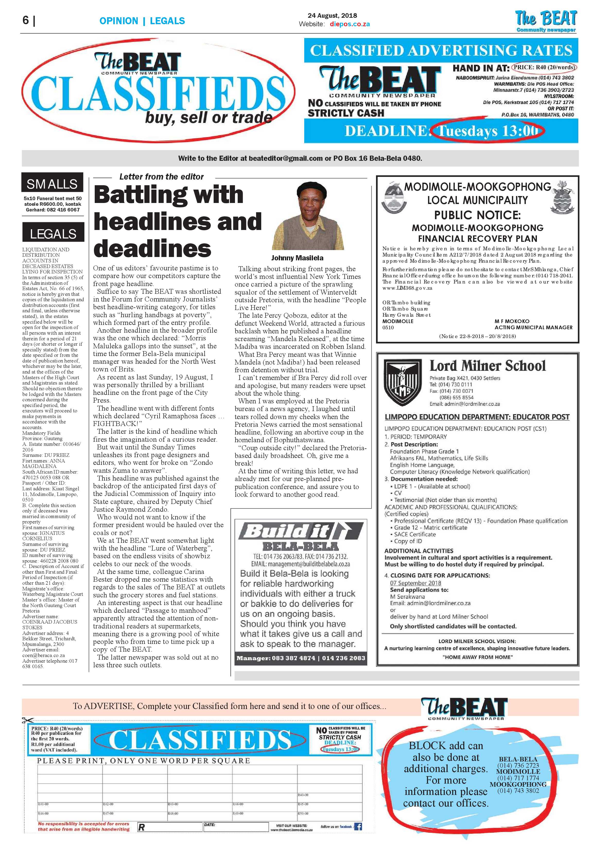 The Beat 24 August 2018 page 6