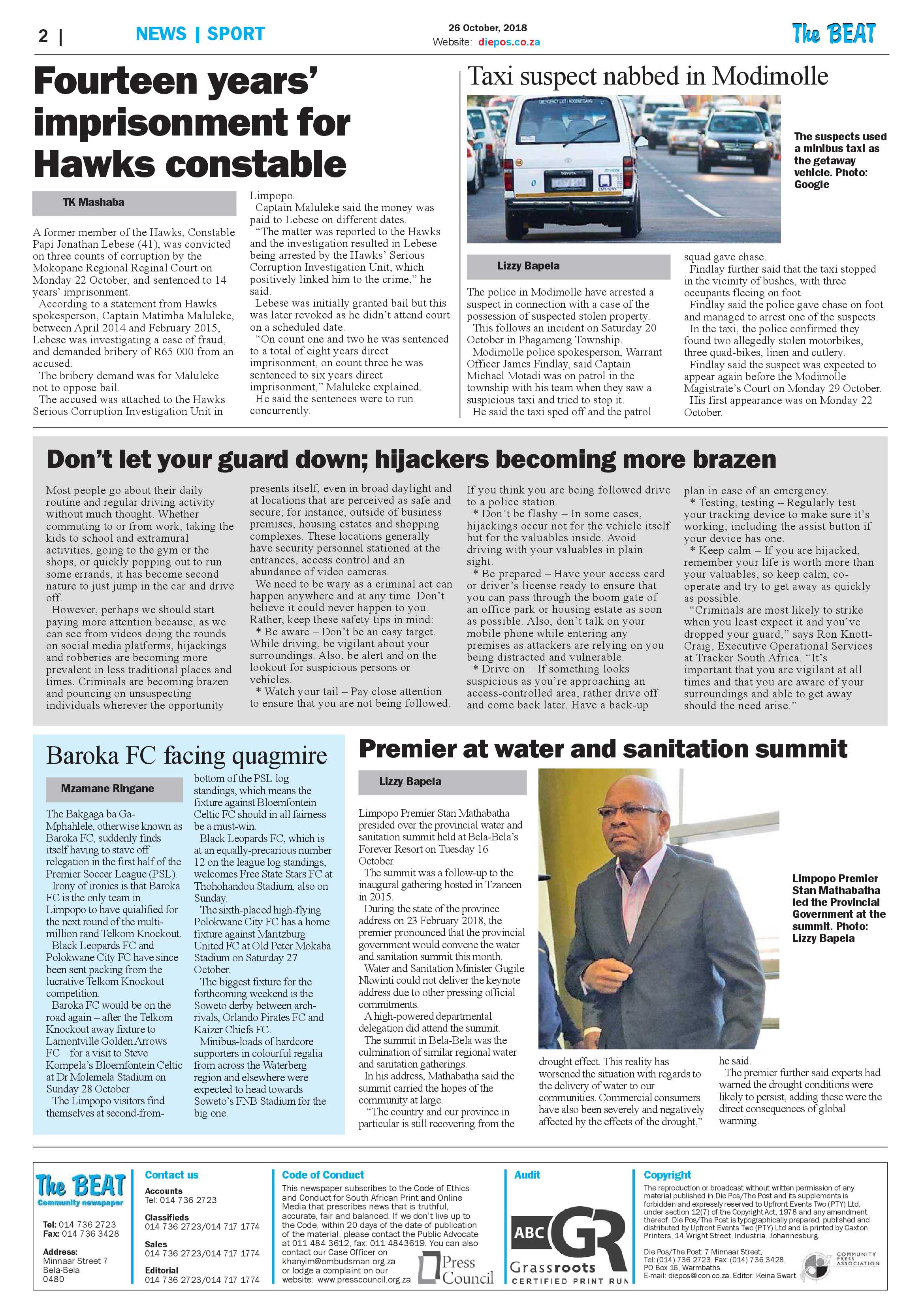 The Beat 26 October 2018 page 2