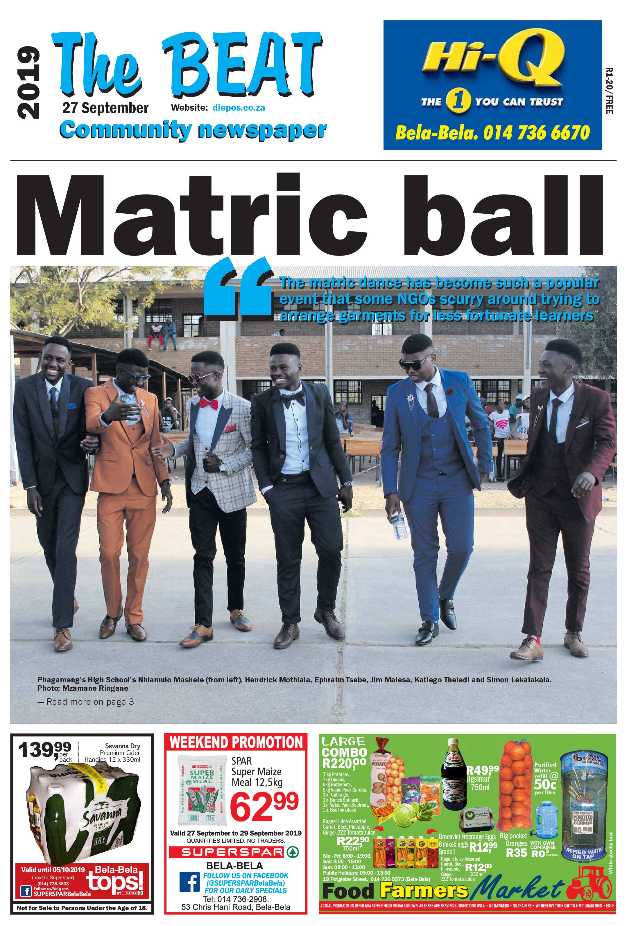The Beat 27 September 2019 page 1
