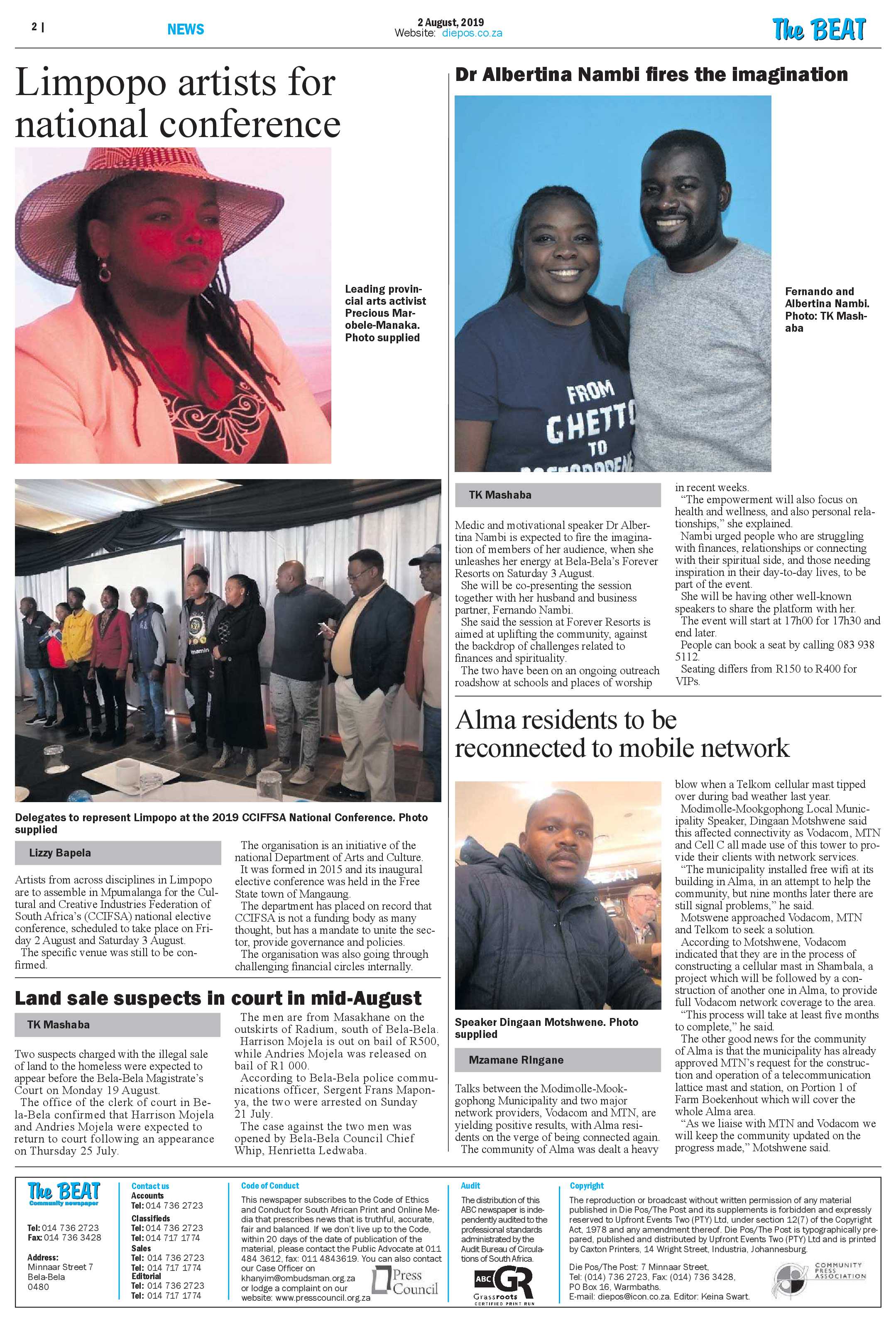 The Beat 2 August 2019 page 2